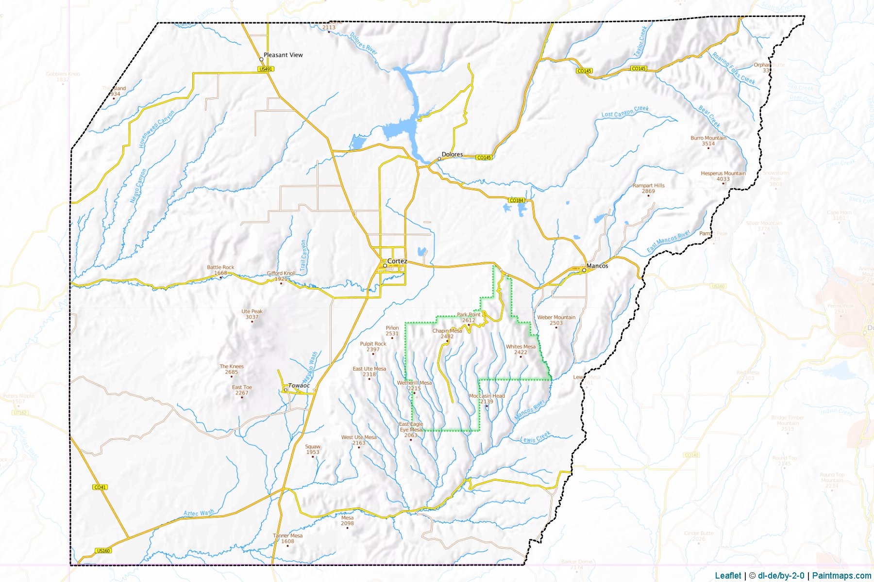 Montezuma (Colorado) Map Cropping Samples-1