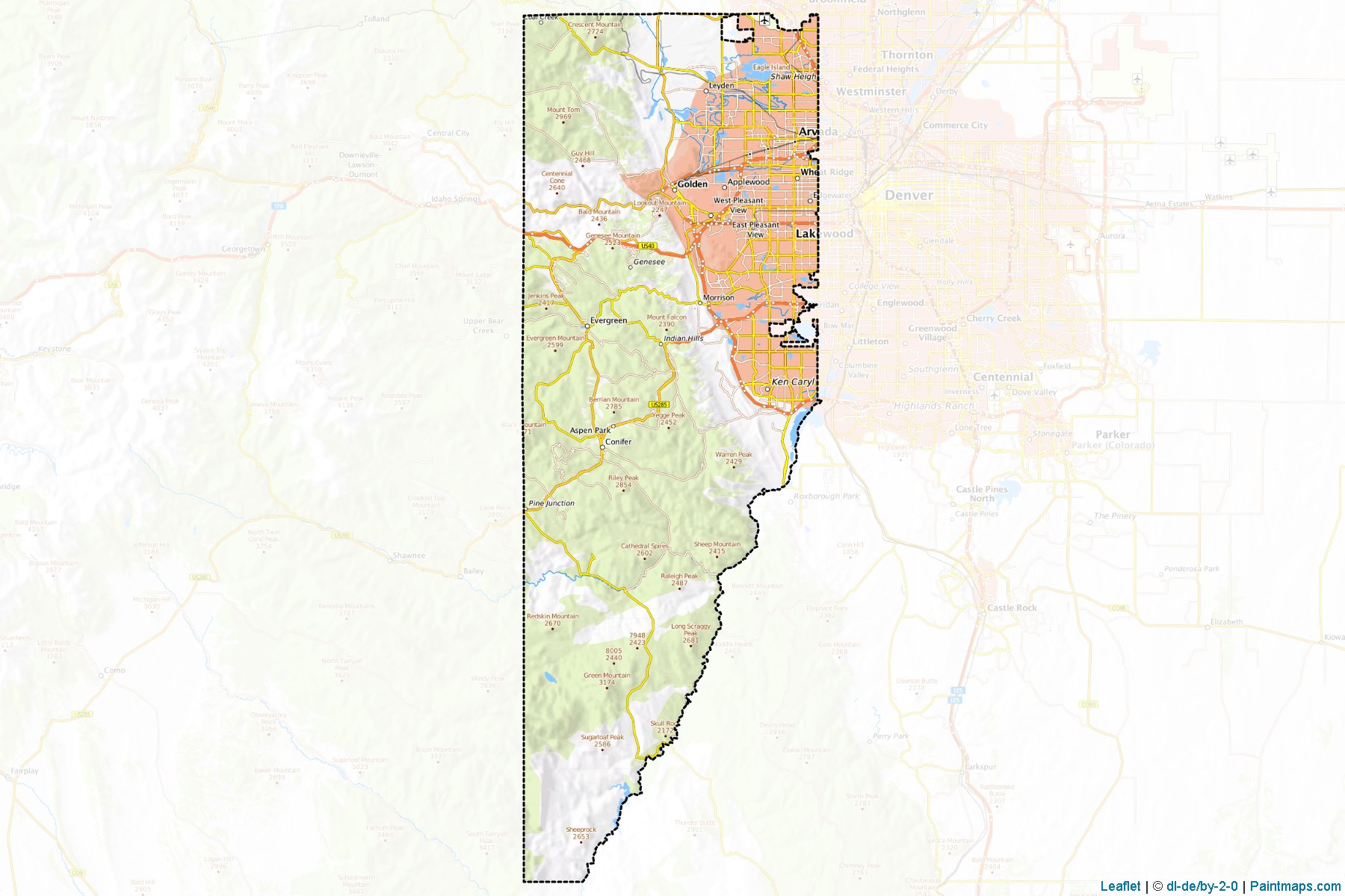 Muestras de recorte de mapas Jefferson (Colorado)-1