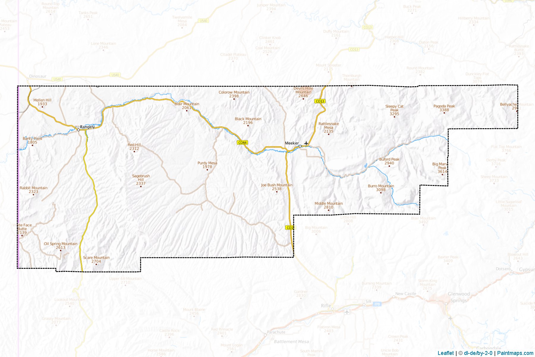 Rio Blanco (Colorado) Map Cropping Samples-1