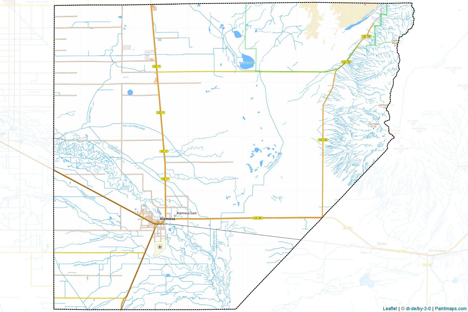 Alamosa (Colorado) Map Cropping Samples-1