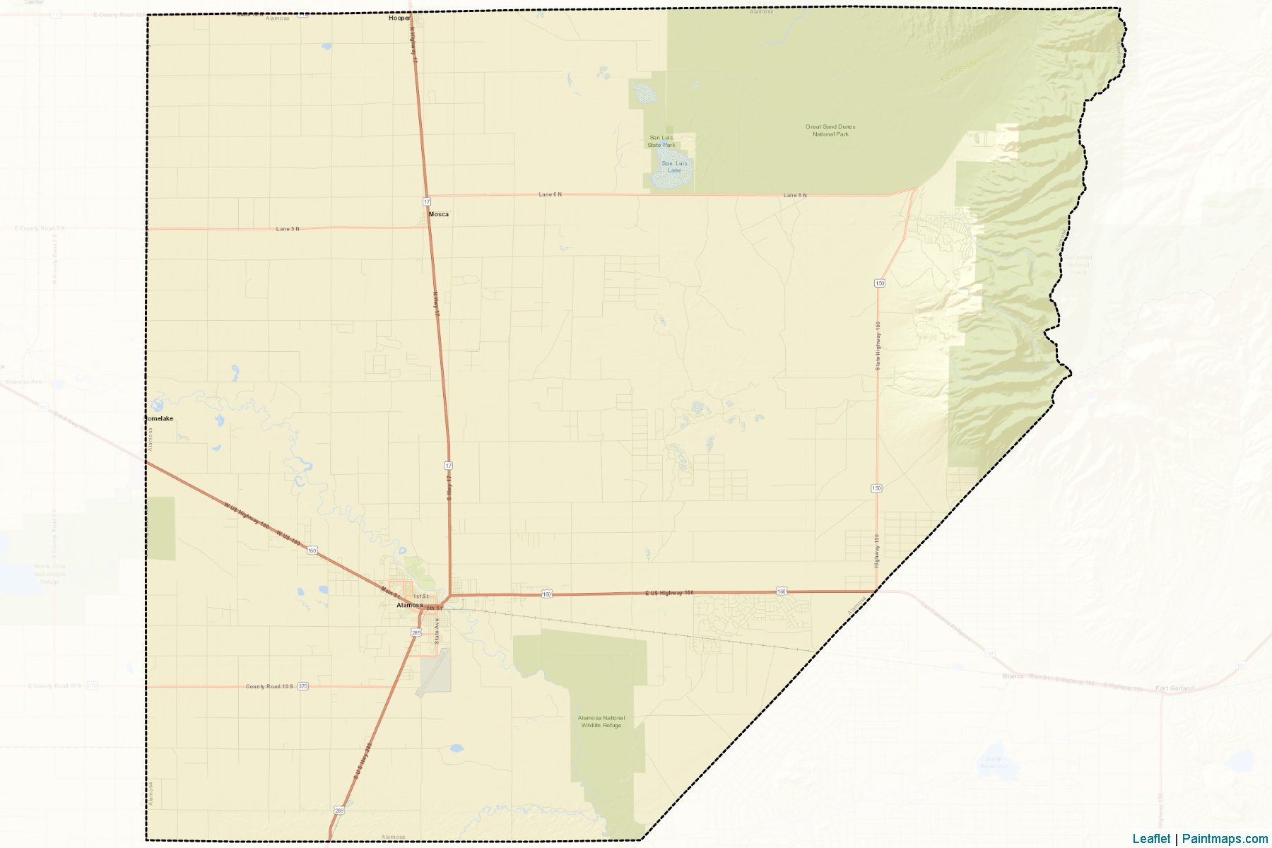 Alamosa (Colorado) Map Cropping Samples-2