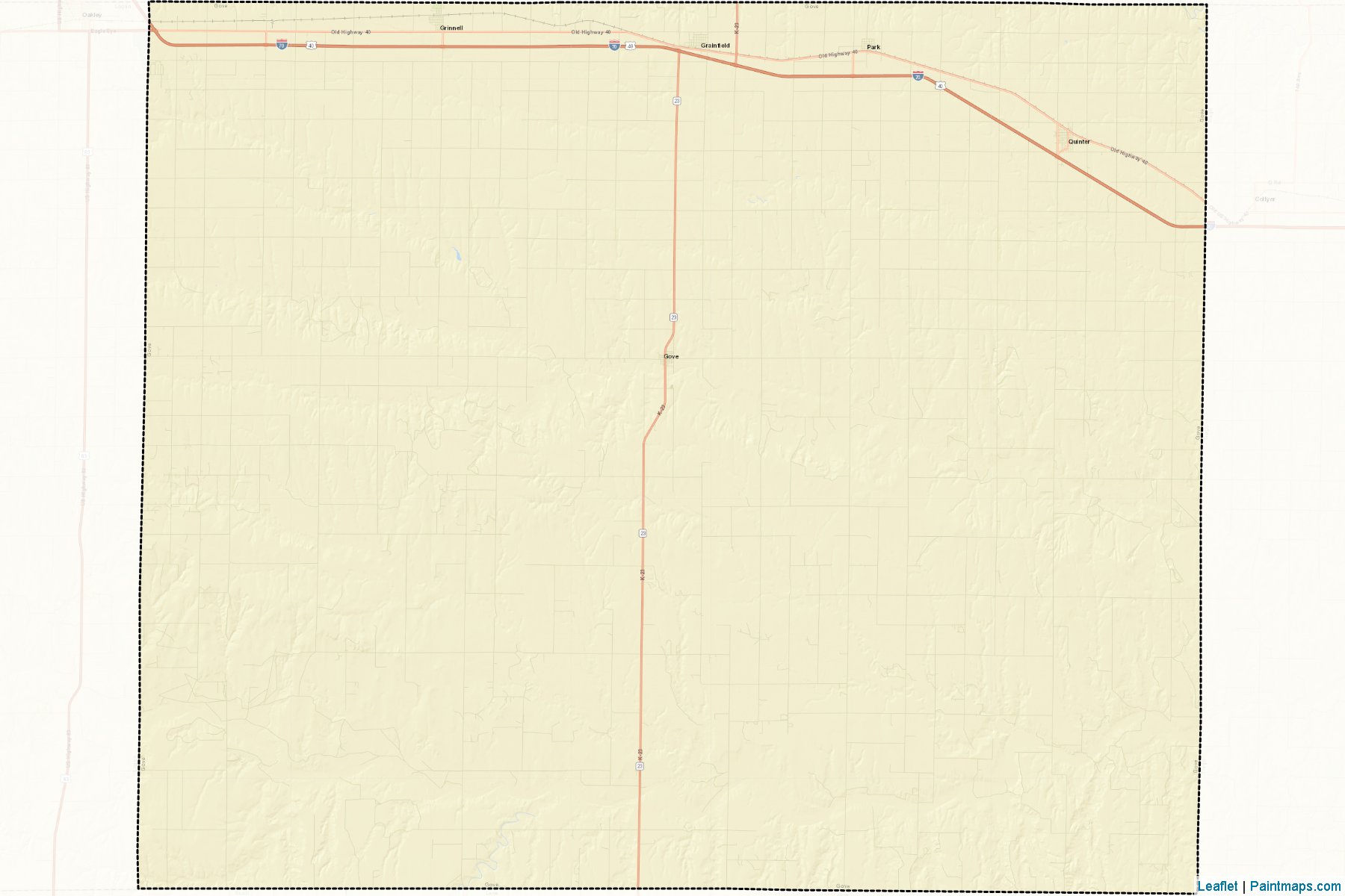 Gove (Kansas) Map Cropping Samples-2