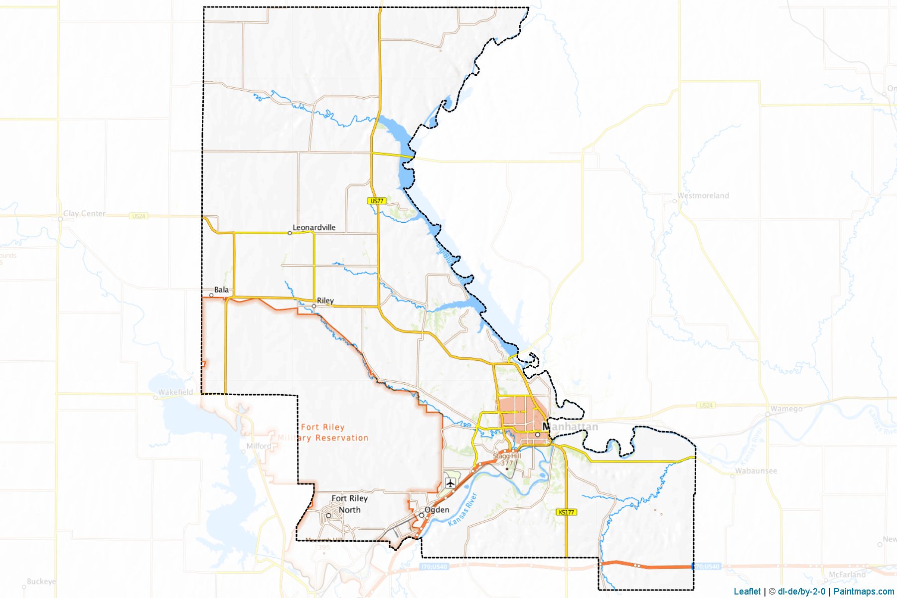 Muestras de recorte de mapas Riley (Kansas)-1