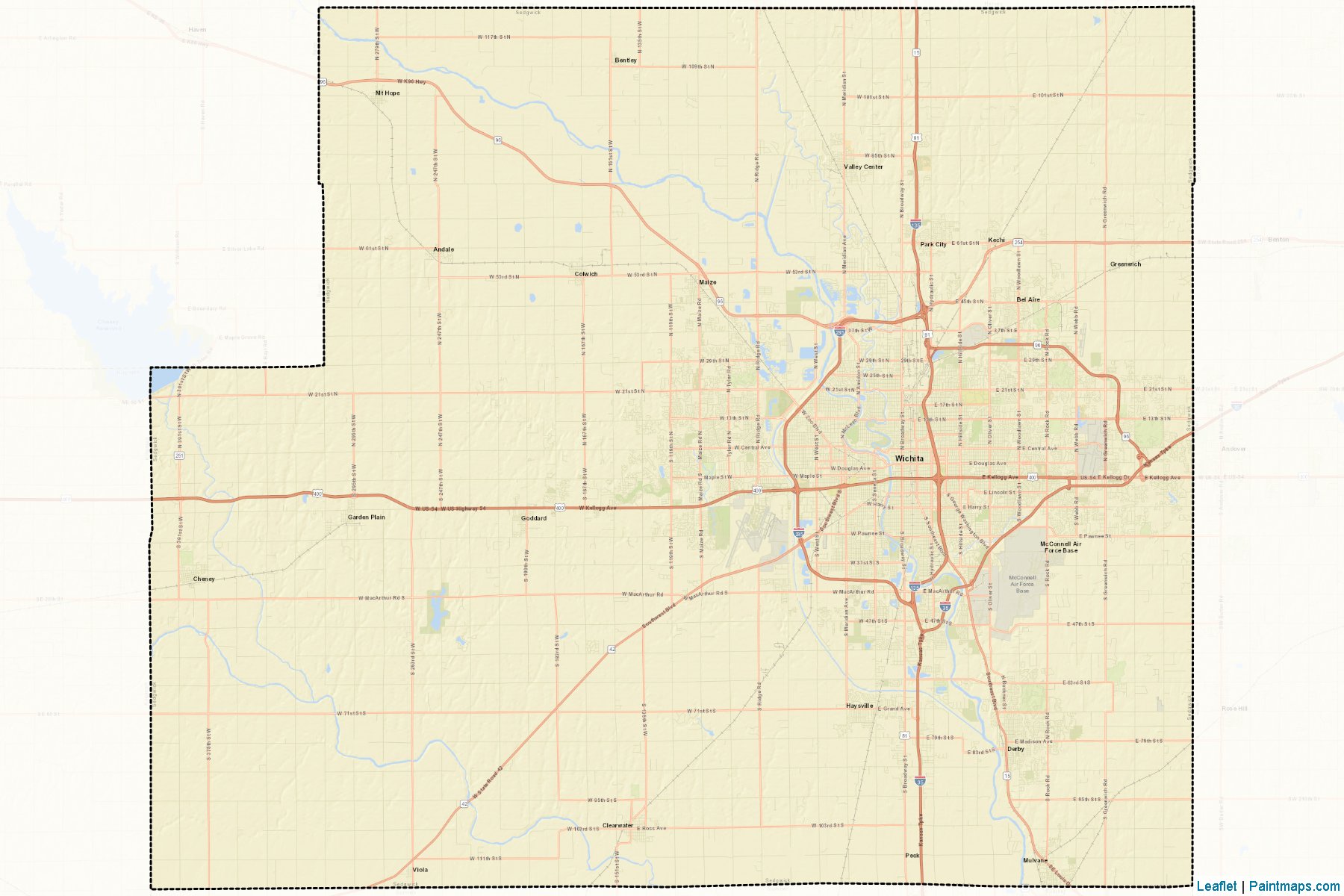 Sedgwick County (Kansas) Haritası Örnekleri-2