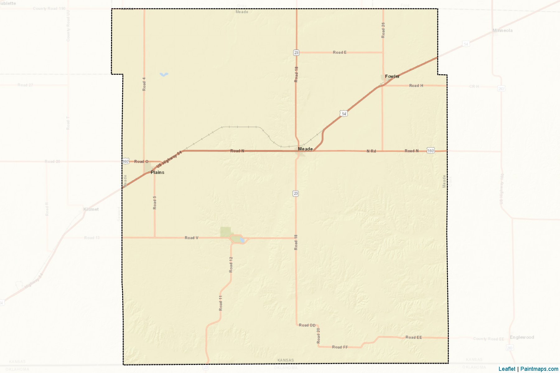 Meade (Kansas) Map Cropping Samples-2