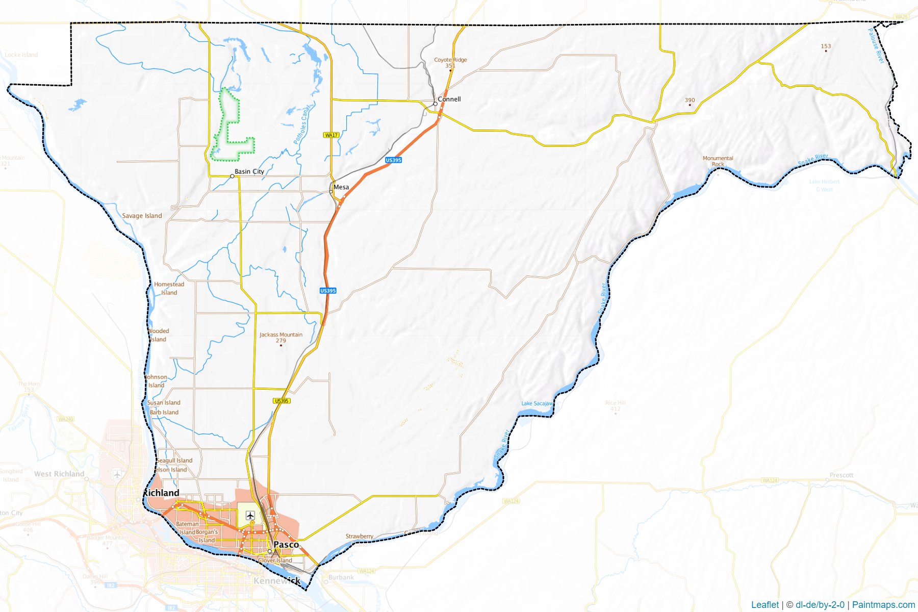 Franklin (Washington) Map Cropping Samples-1