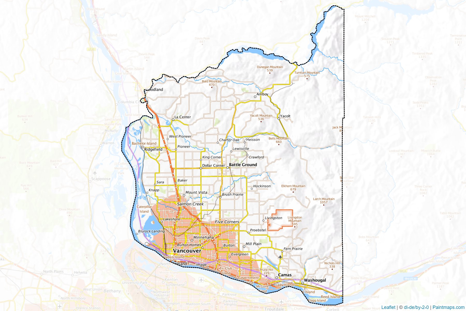 Clark (Washington) Map Cropping Samples-1