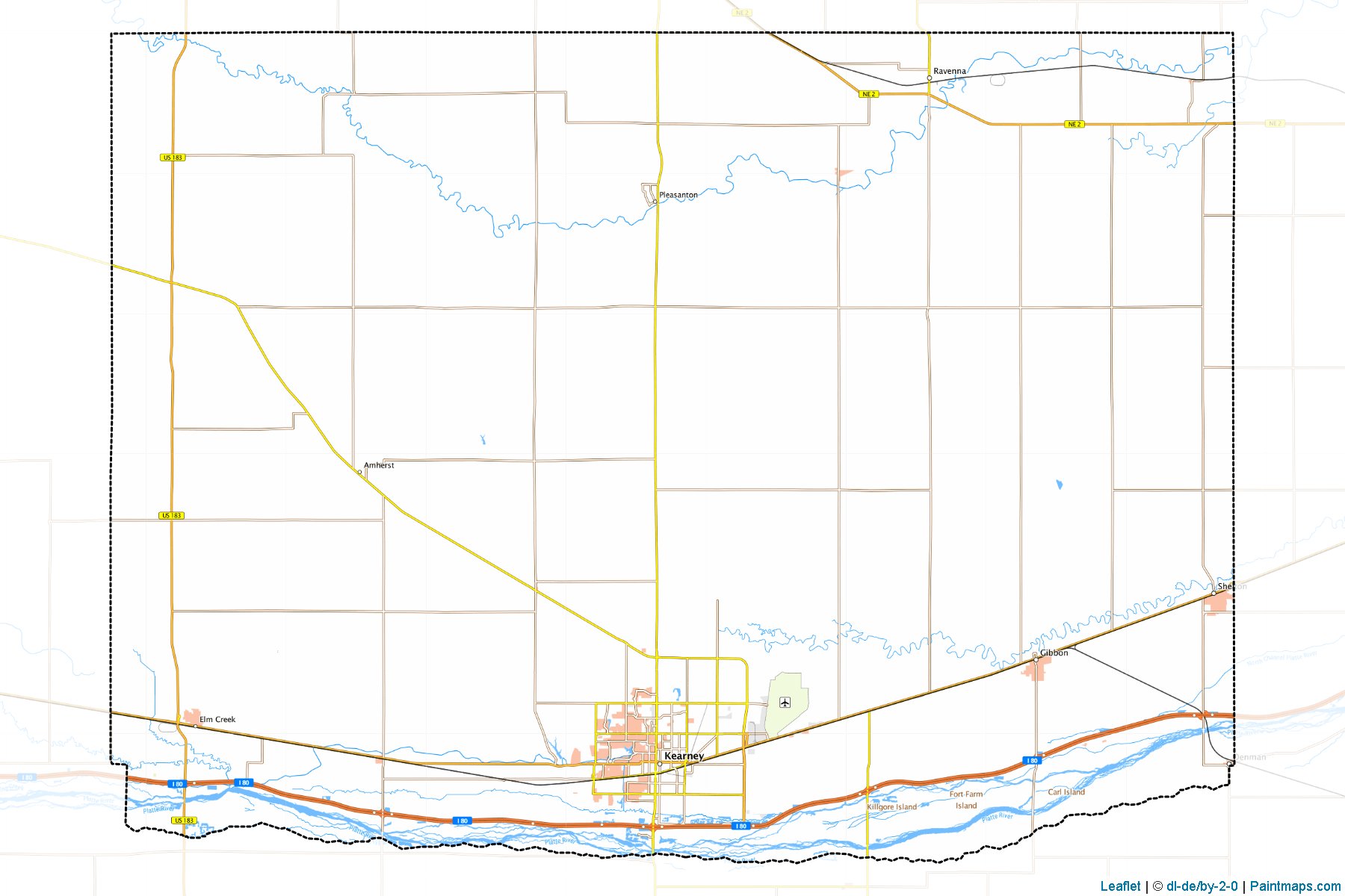 Muestras de recorte de mapas Buffalo (Nebraska)-1