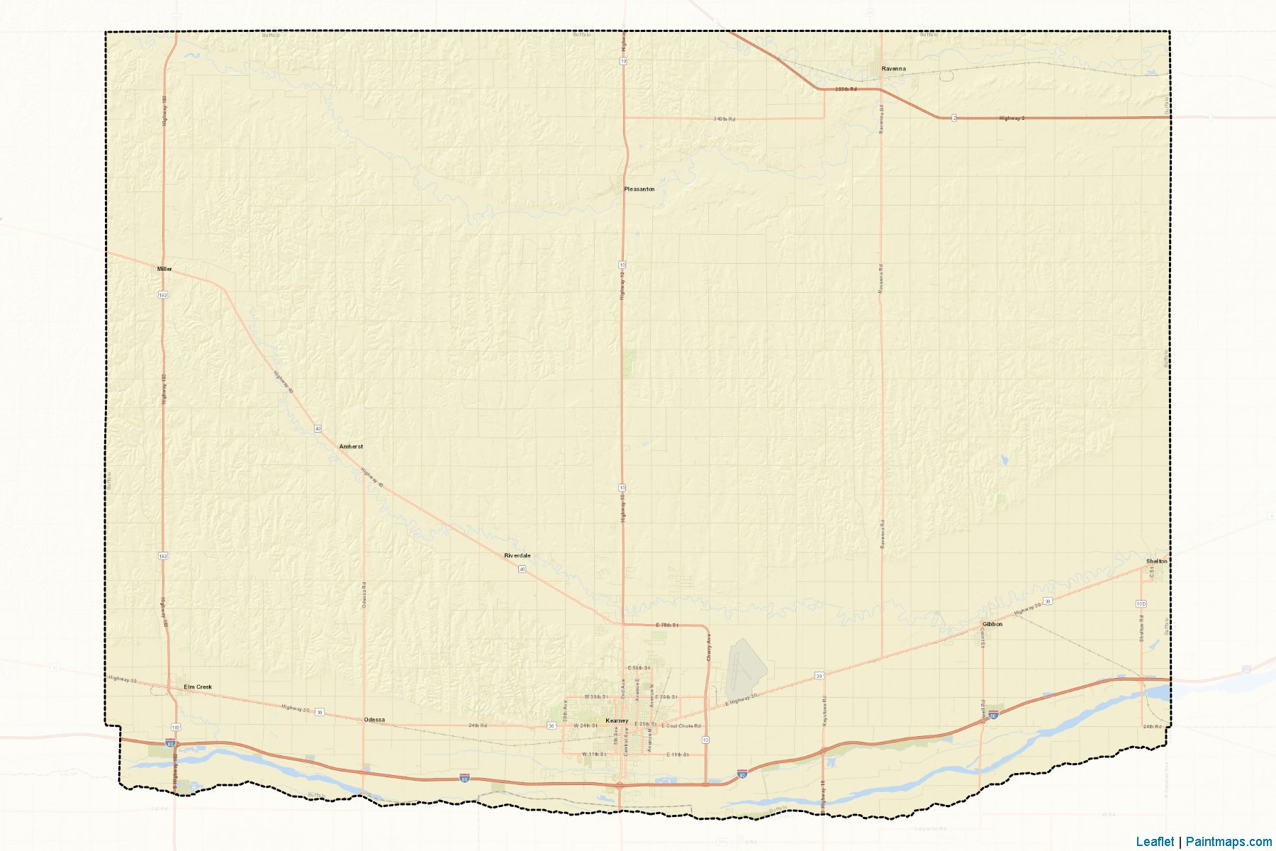 Muestras de recorte de mapas Buffalo (Nebraska)-2