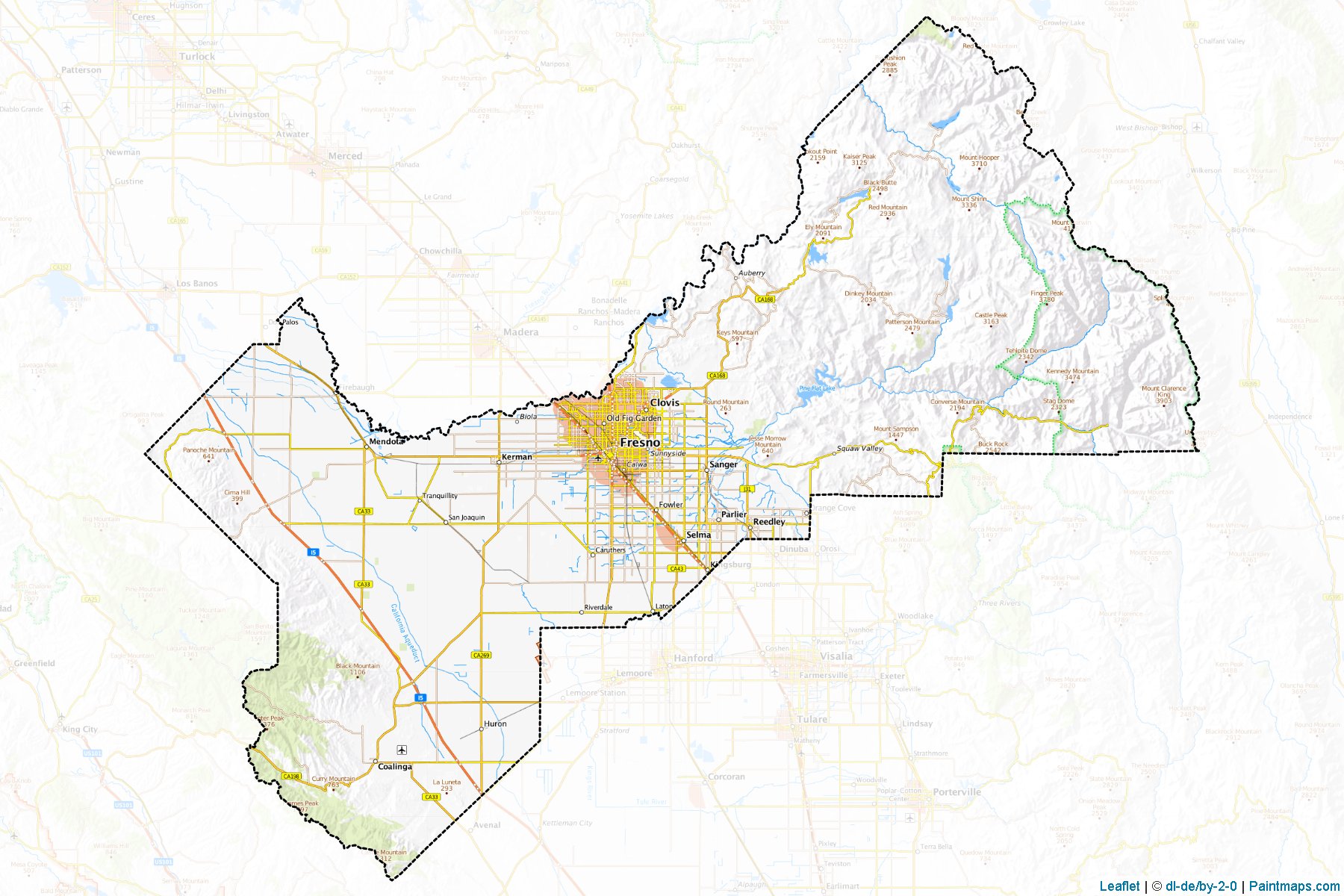 Fresno (California) Map Cropping Samples-1