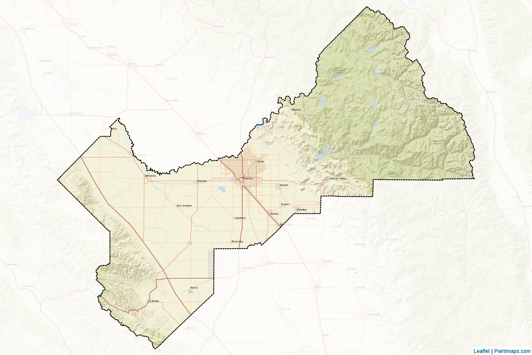 Fresno (California) Map Cropping Samples-2