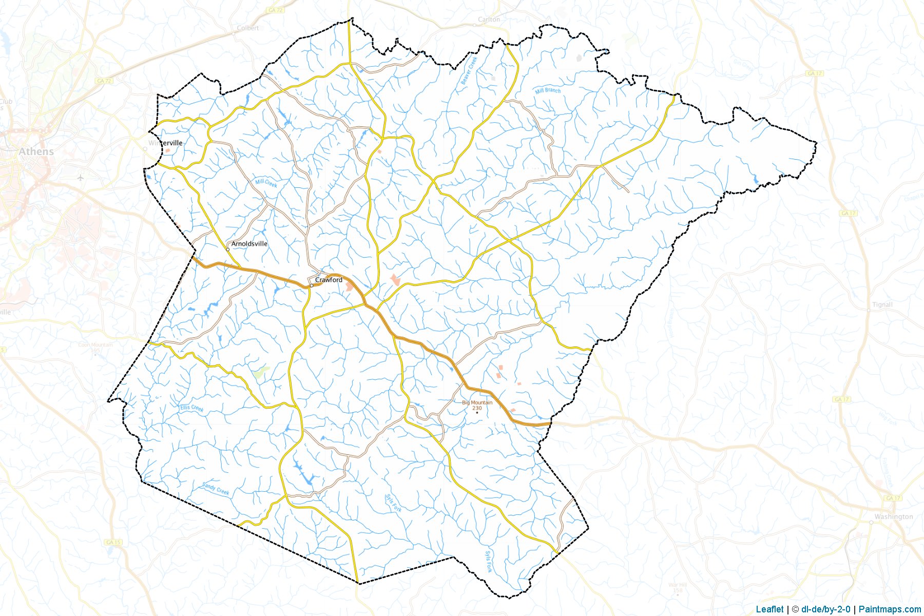 Oglethorpe (Georgia) Haritası Örnekleri-1