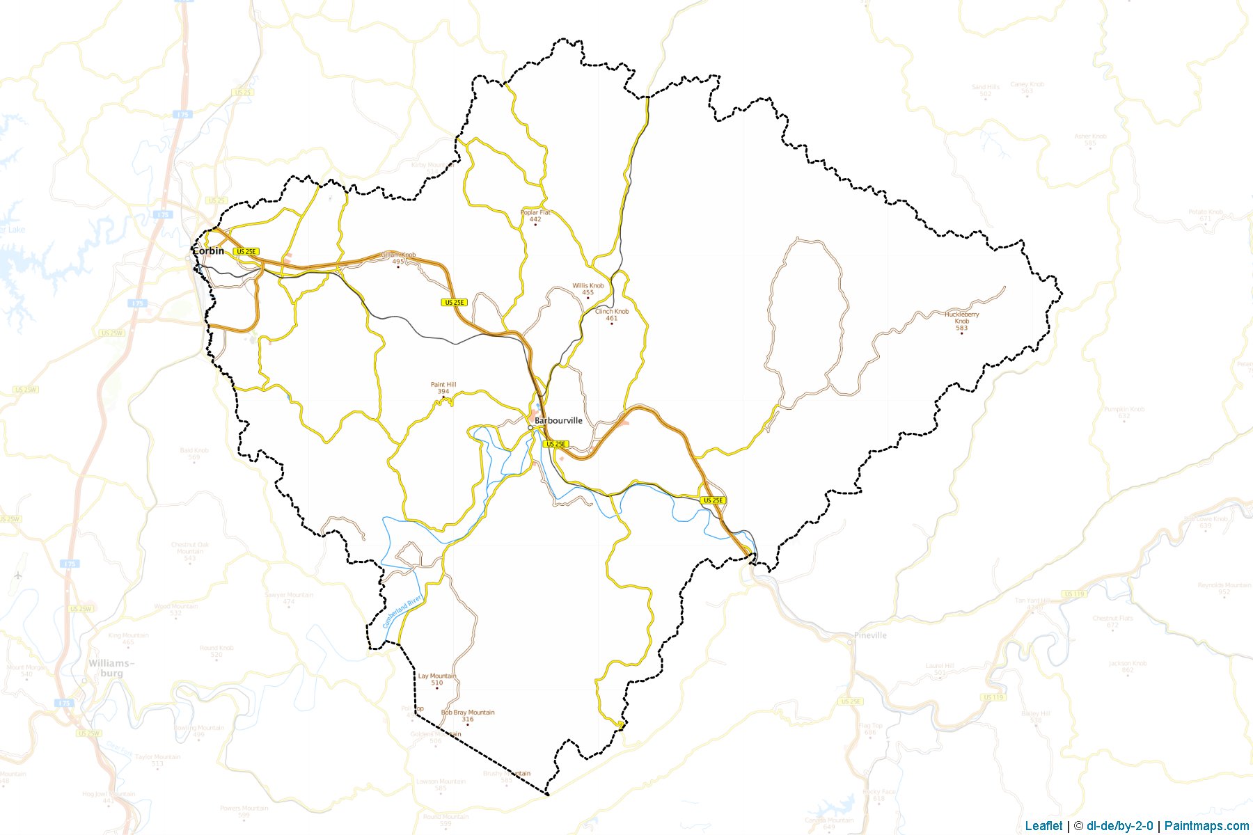 Knox (Kentucky) Haritası Örnekleri-1