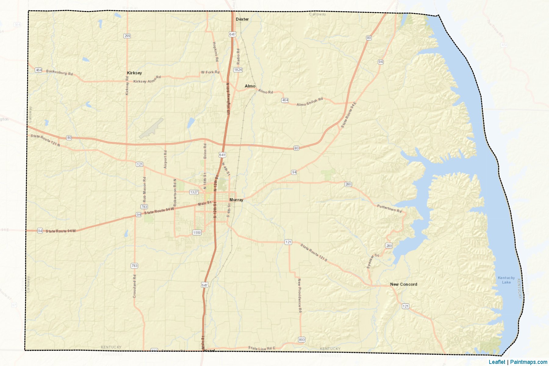 Calloway (Kentucky) Map Cropping Samples-2