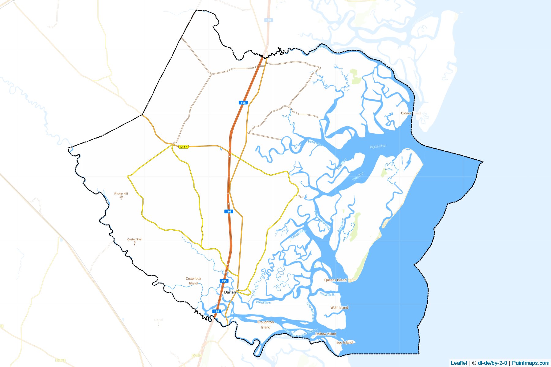 Muestras de recorte de mapas McIntosh (Georgia)-1