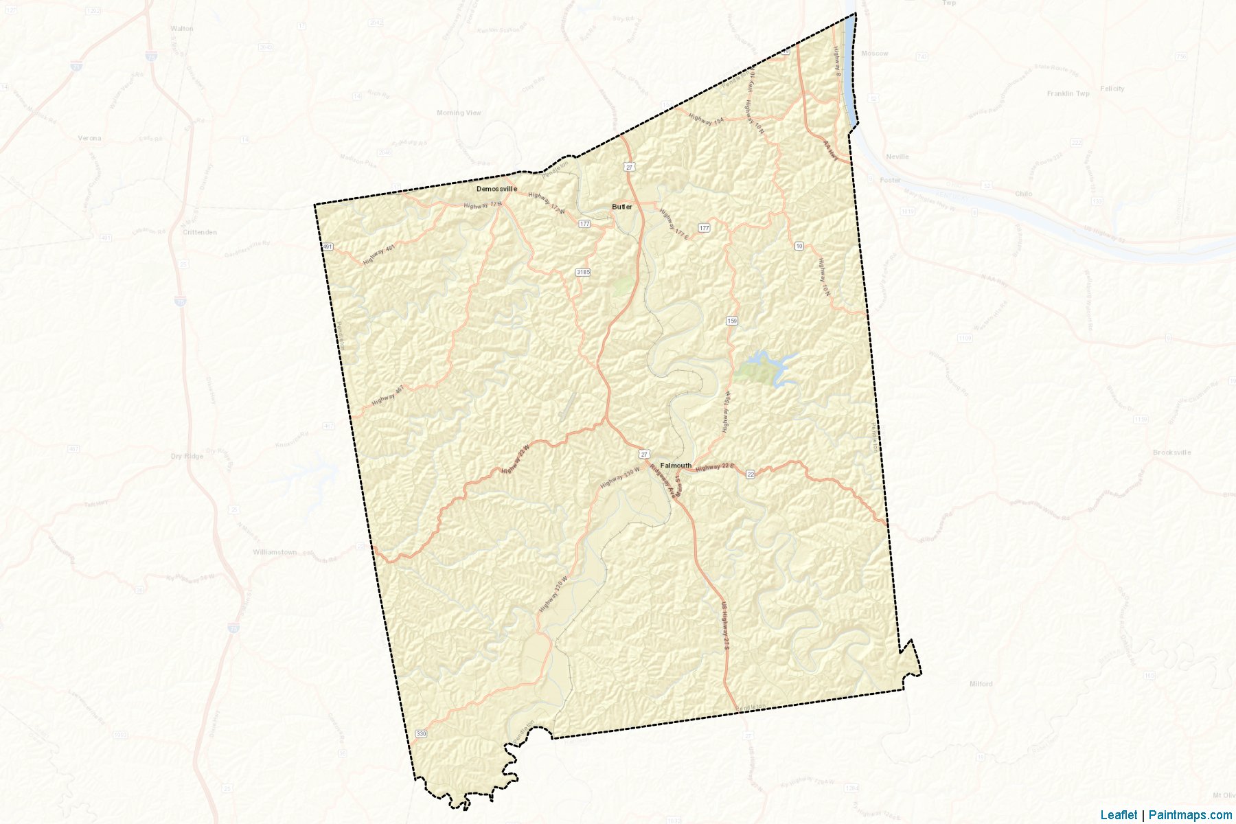 Pendleton (Kentucky) Map Cropping Samples-2