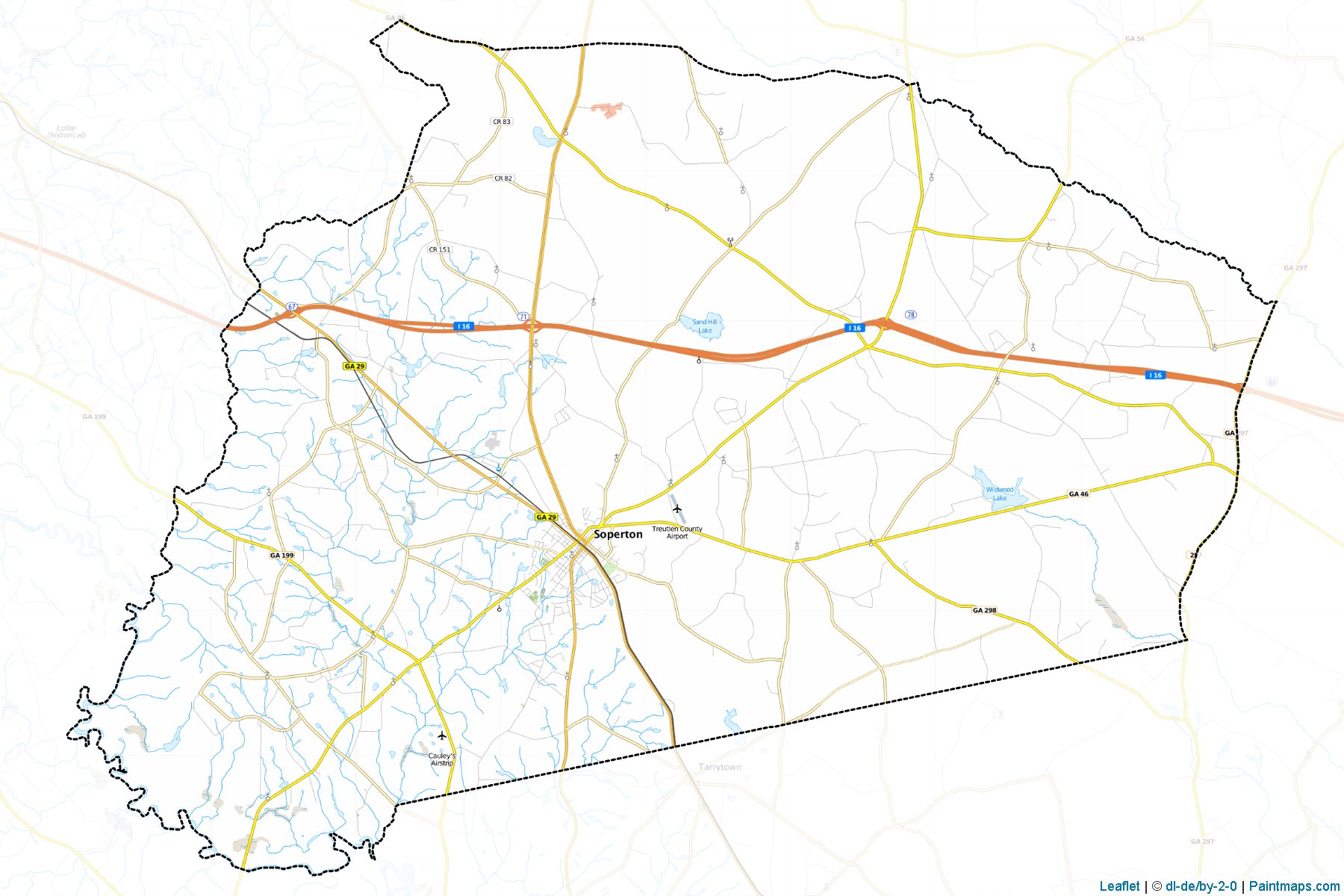 Treutlen (Georgia) Map Cropping Samples-1