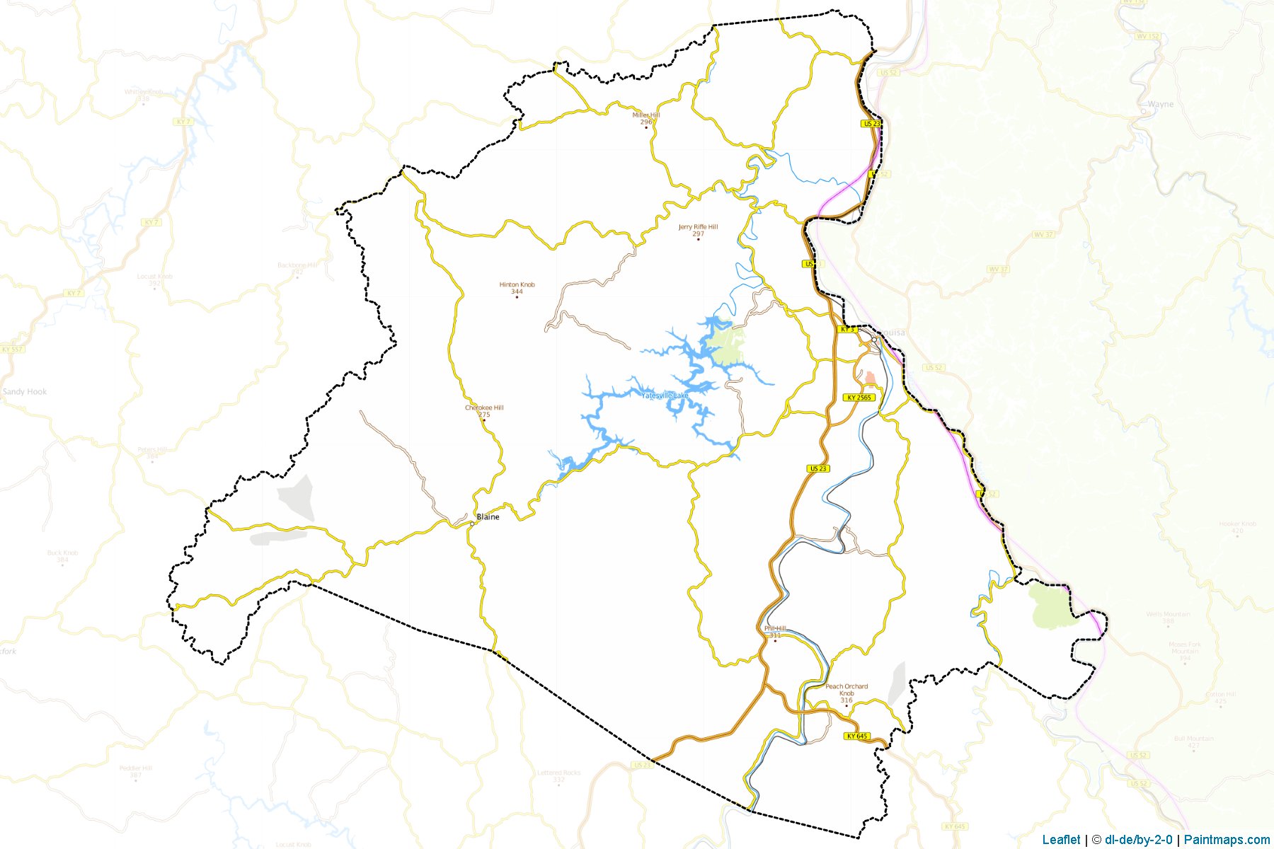 Lawrence (Kentucky) Haritası Örnekleri-1