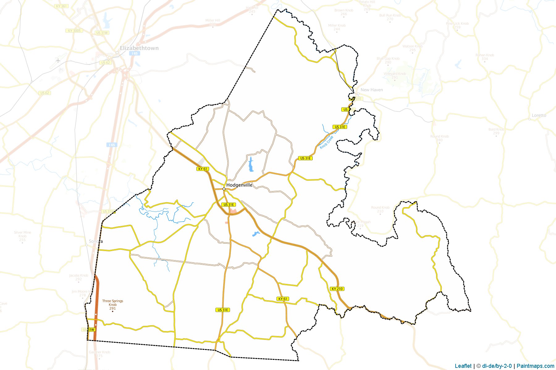 Larue (Kentucky) Map Cropping Samples-1