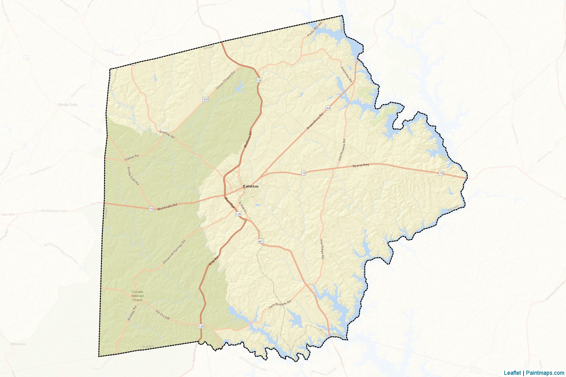 Putnam (Georgia) Map Cropping Samples-2