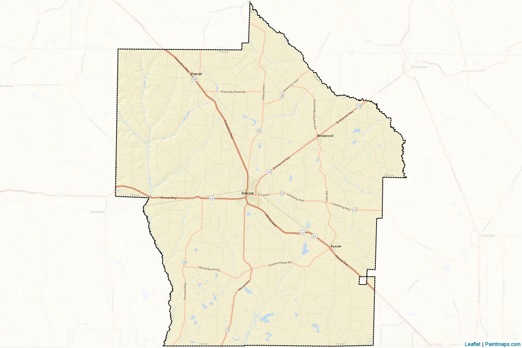 Terrell (Georgia) Map Cropping Samples-2