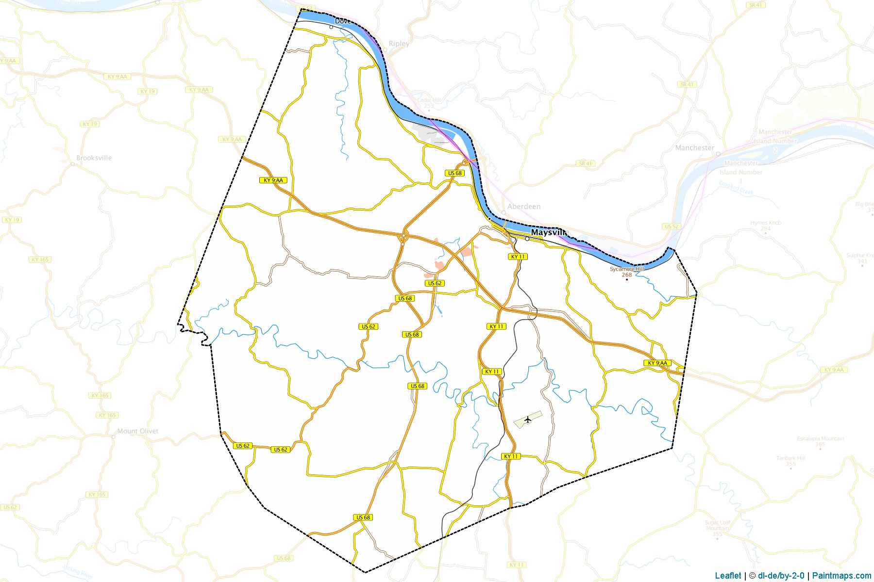 Mason (Kentucky) Haritası Örnekleri-1