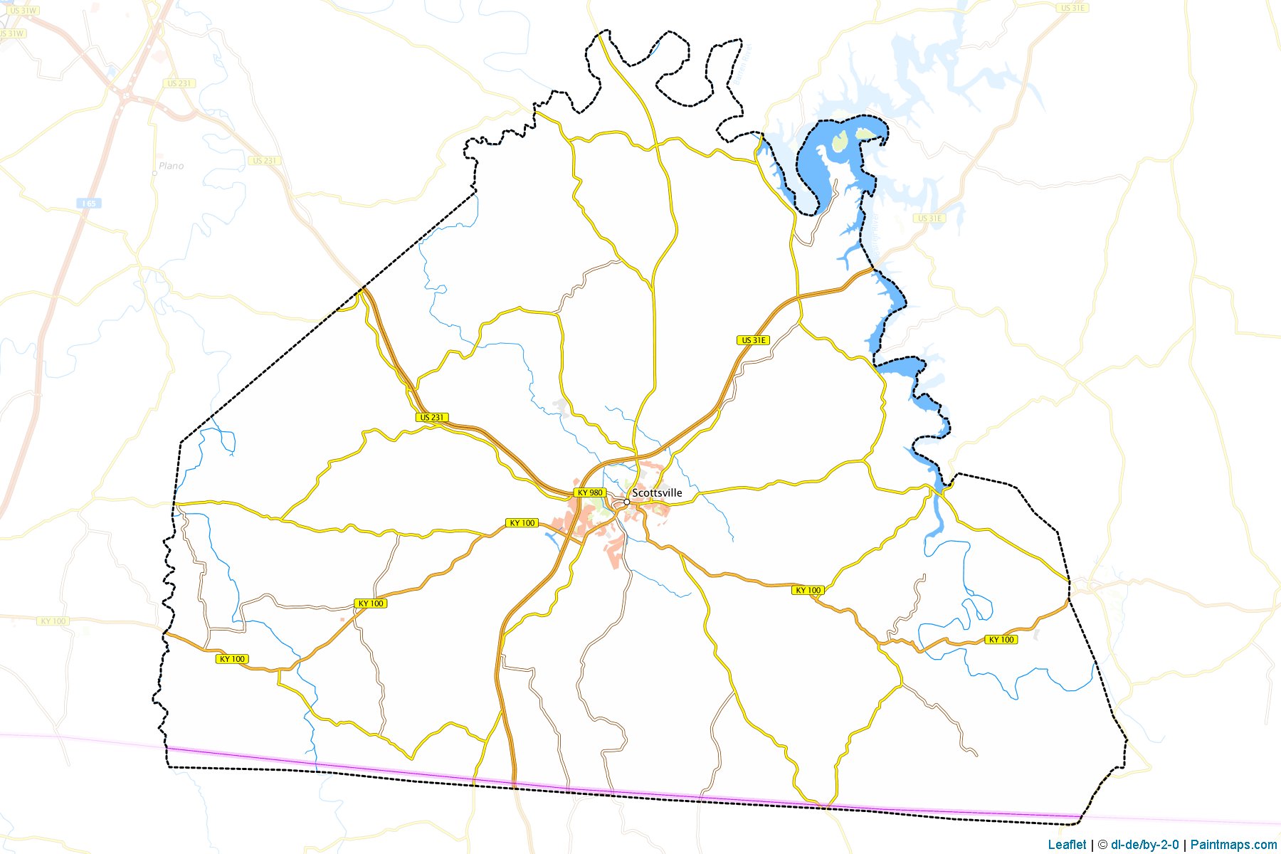 Muestras de recorte de mapas Allen (Kentucky)-1