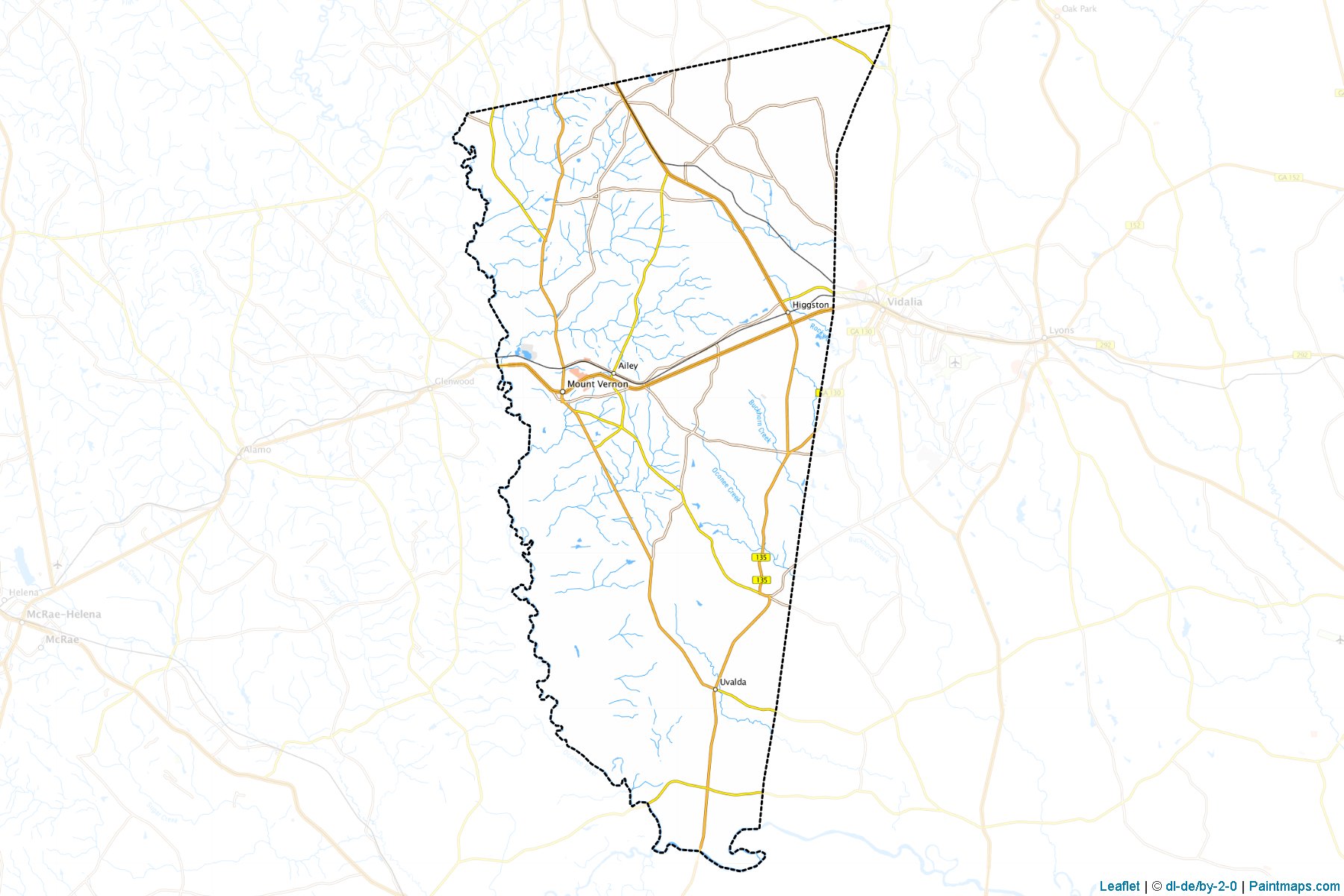 Muestras de recorte de mapas Montgomery (Georgia)-1