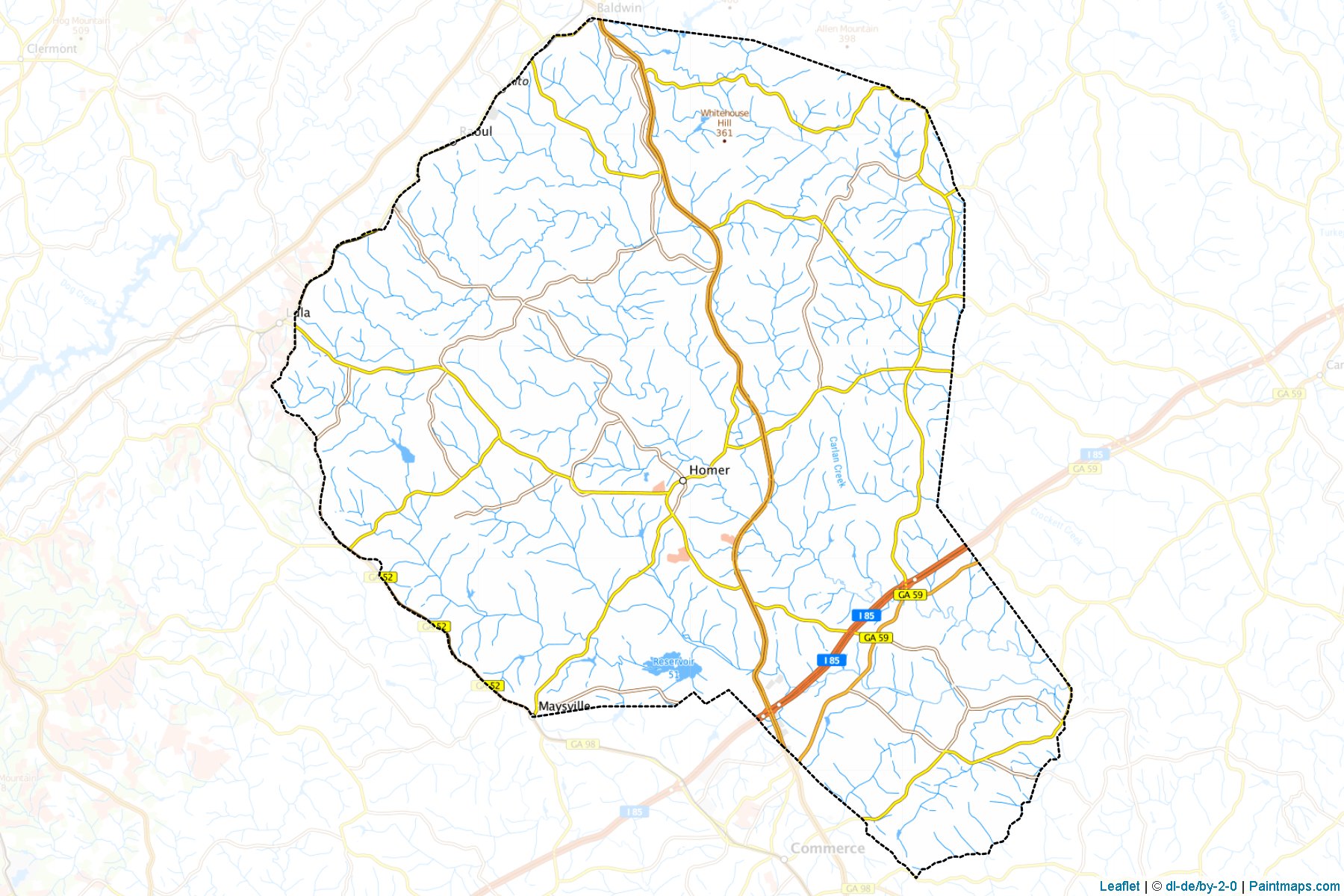 Muestras de recorte de mapas Banks (Georgia)-1