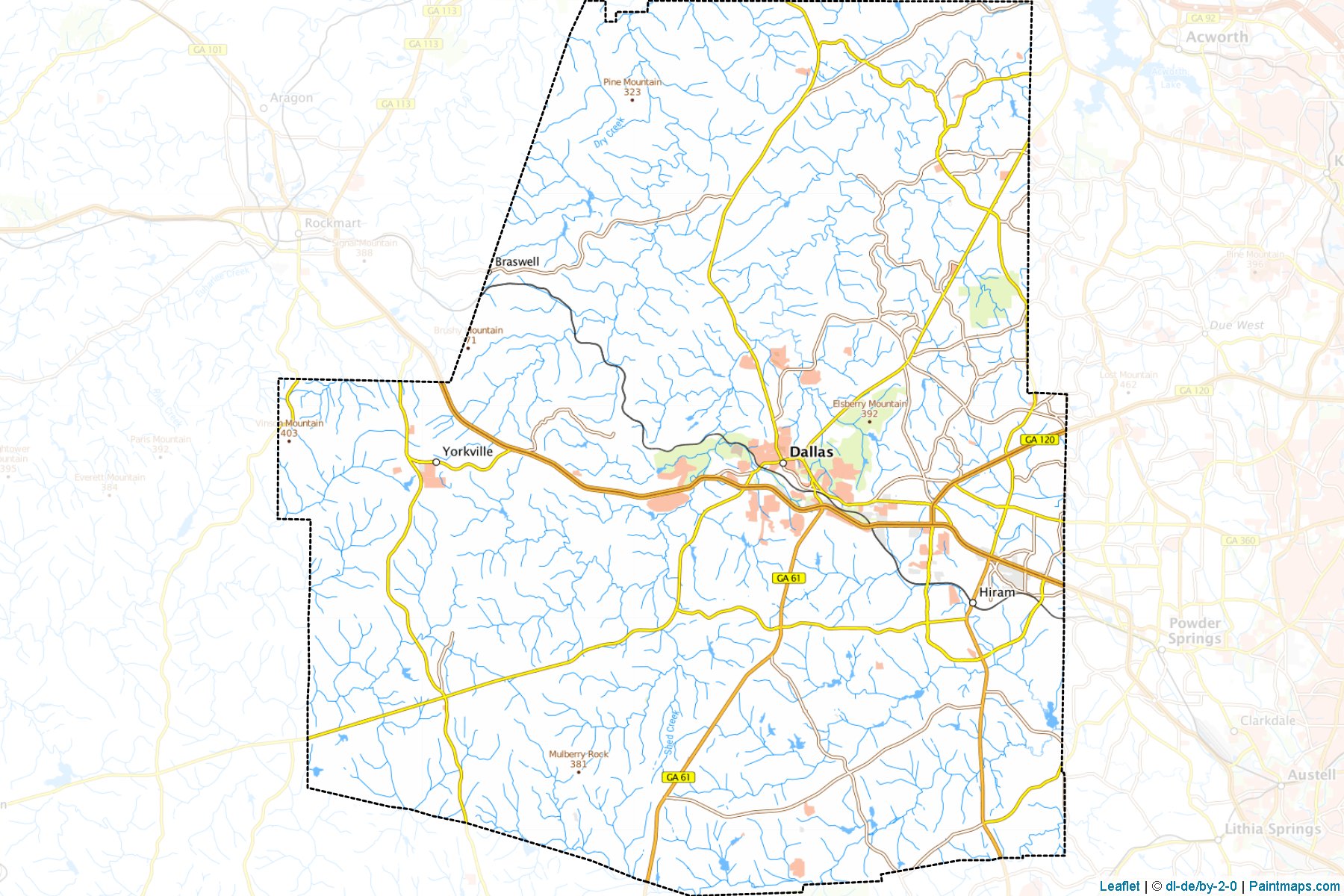 Paulding (Georgia) Map Cropping Samples-1