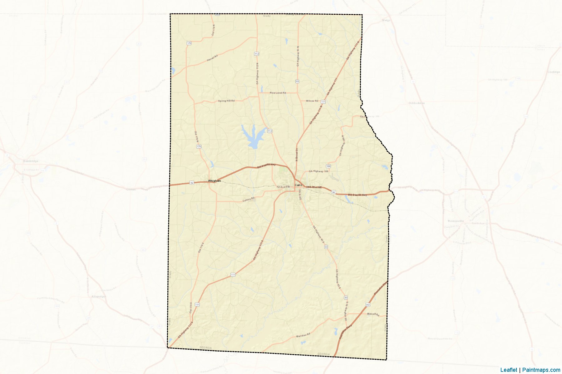 Grady (Georgia) Map Cropping Samples-2