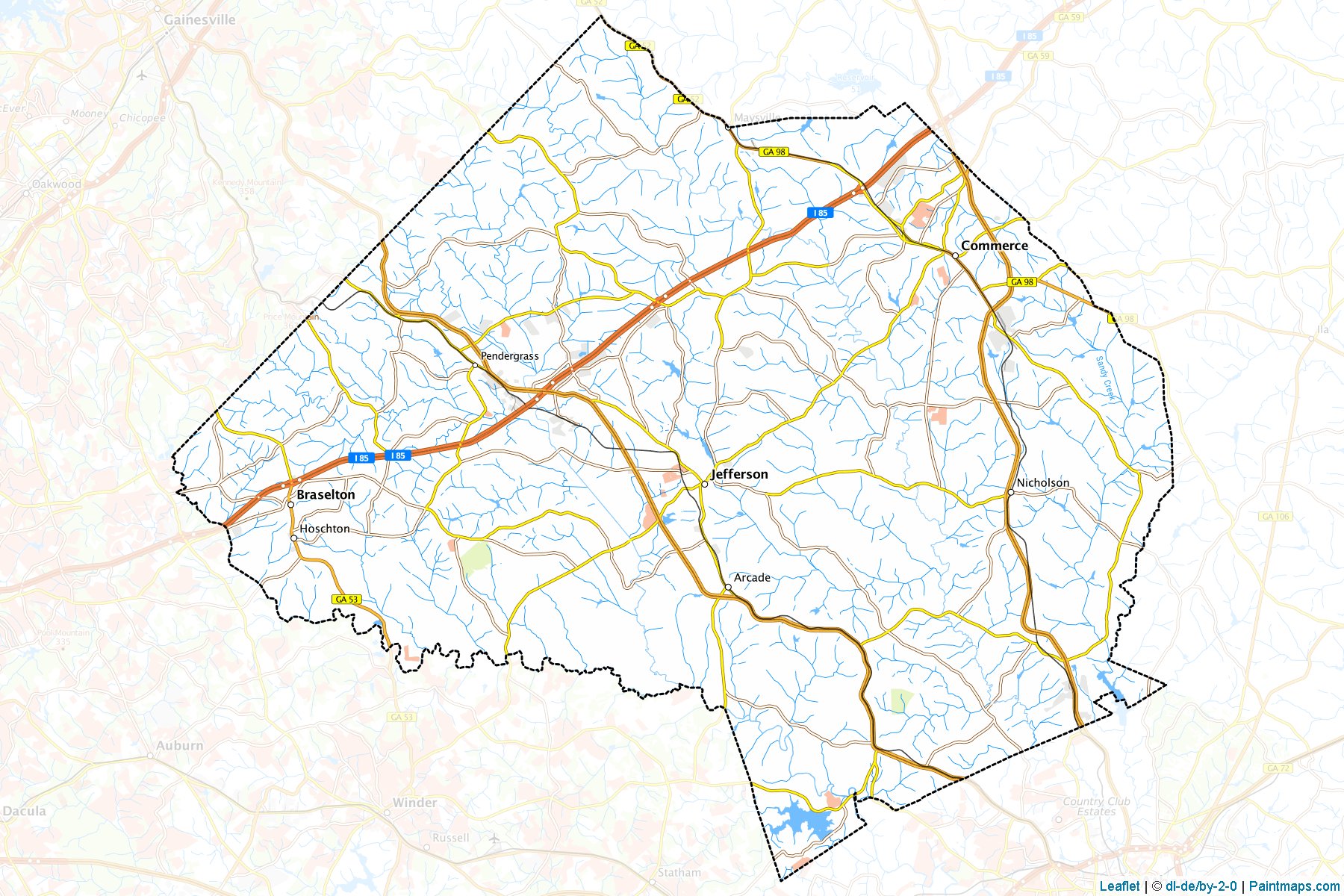 Muestras de recorte de mapas Jackson (Georgia)-1