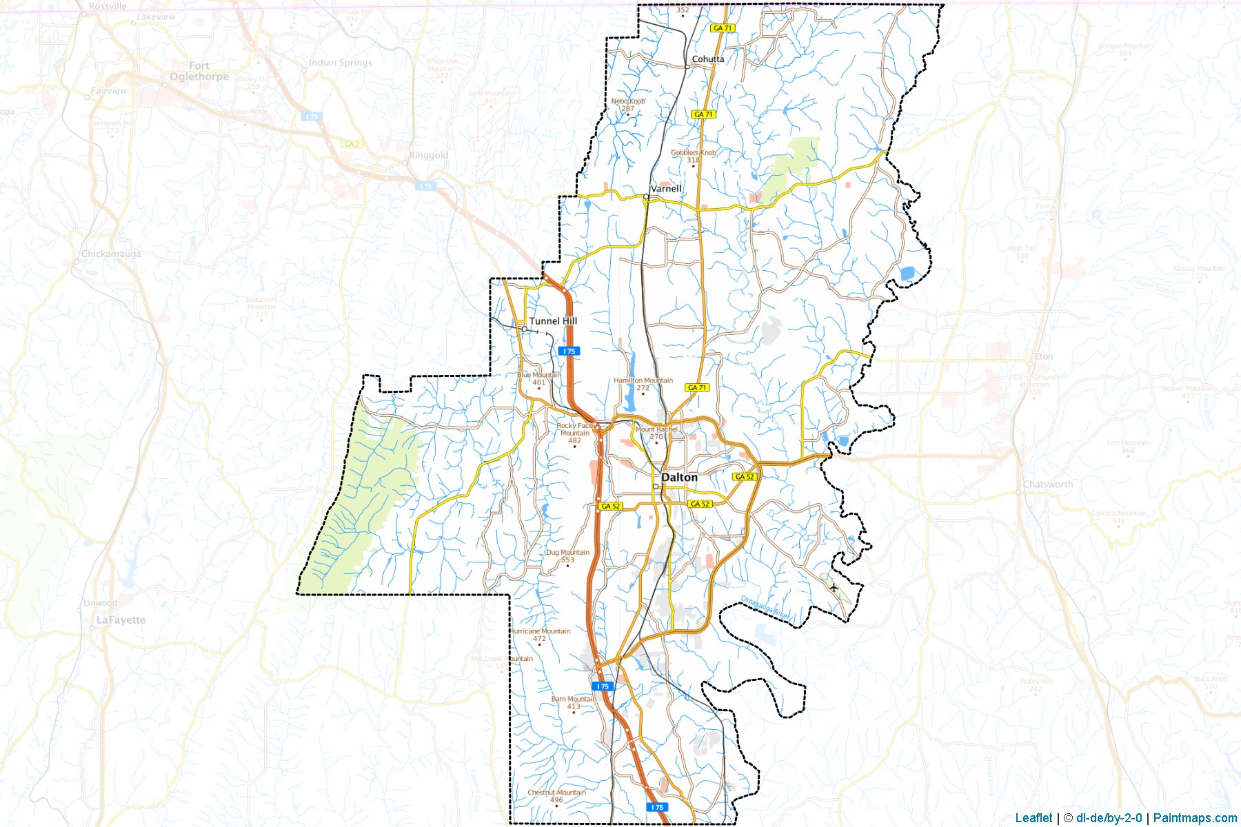 Whitfield (Georgia) Map Cropping Samples-1