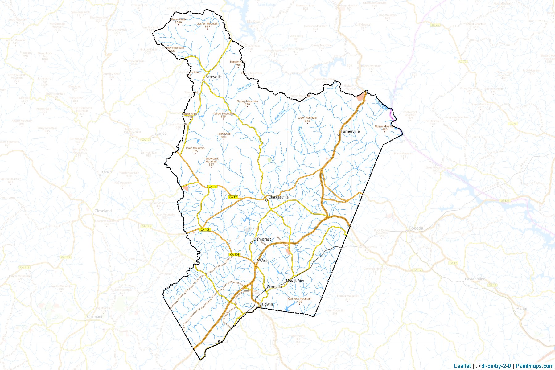 Habersham (Georgia) Map Cropping Samples-1