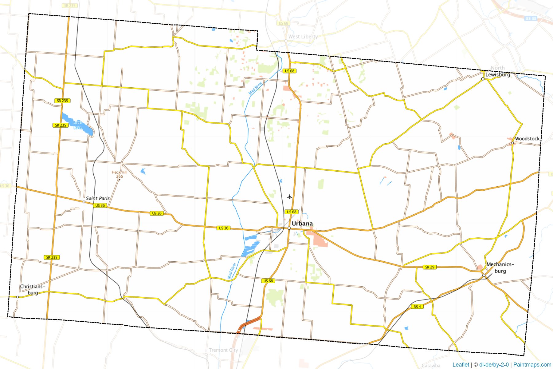 Muestras de recorte de mapas Champaign (Ohio)-1