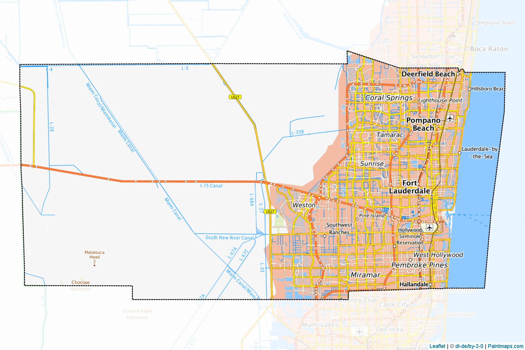 Muestras de recorte de mapas Broward (Florida)-1