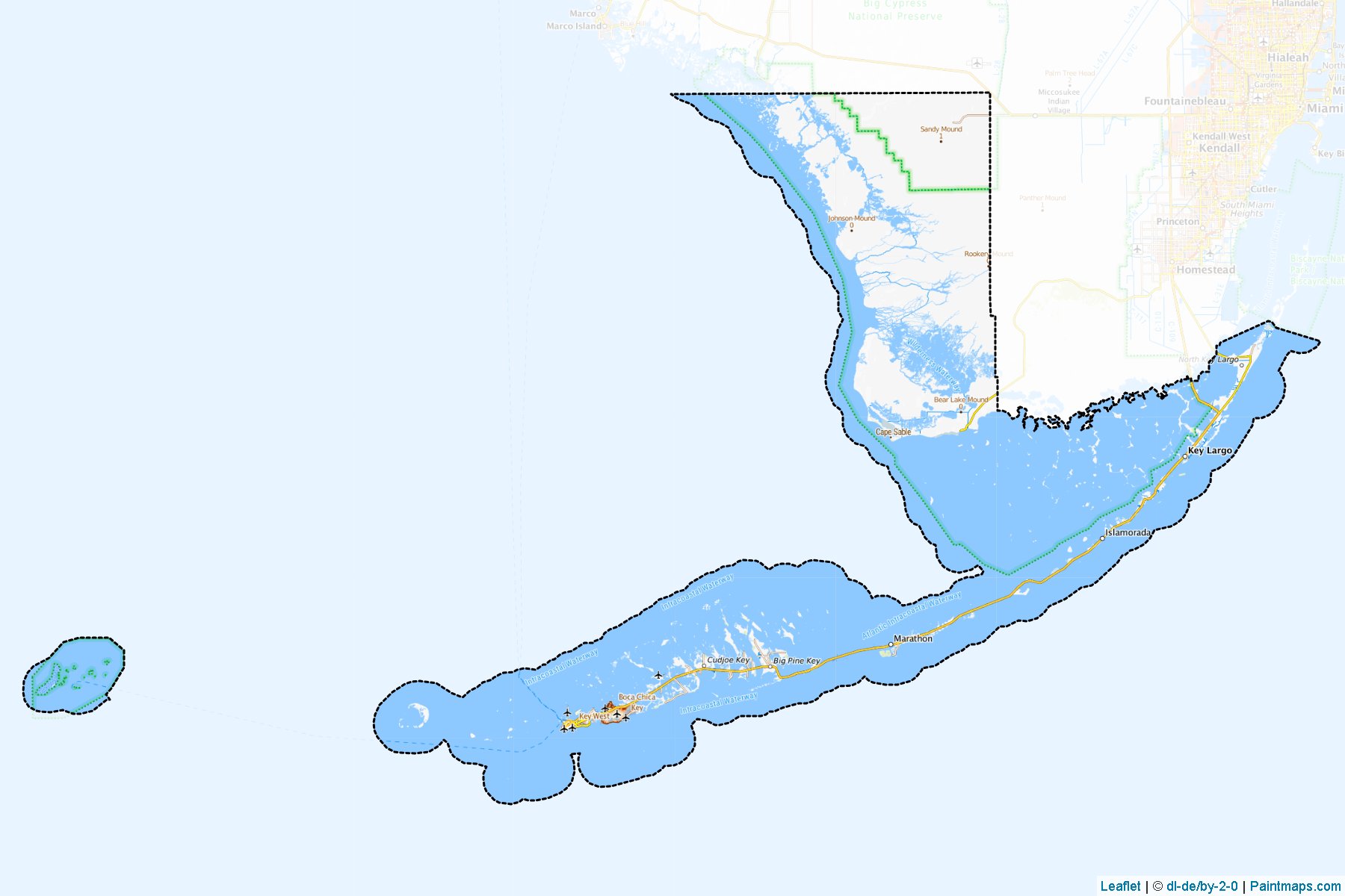 Monroe County (Florida) Haritası Örnekleri-1