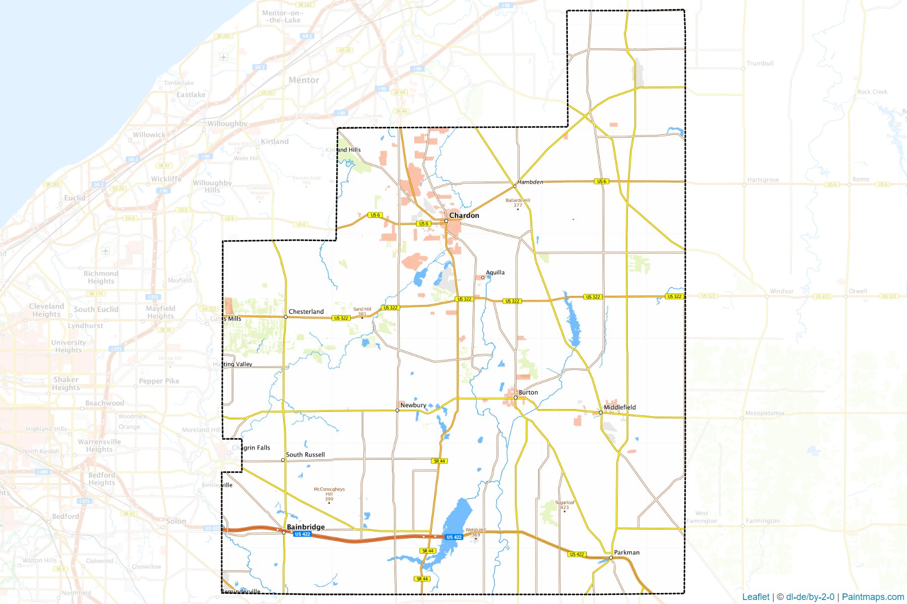 Geauga (Ohio) Map Cropping Samples-1