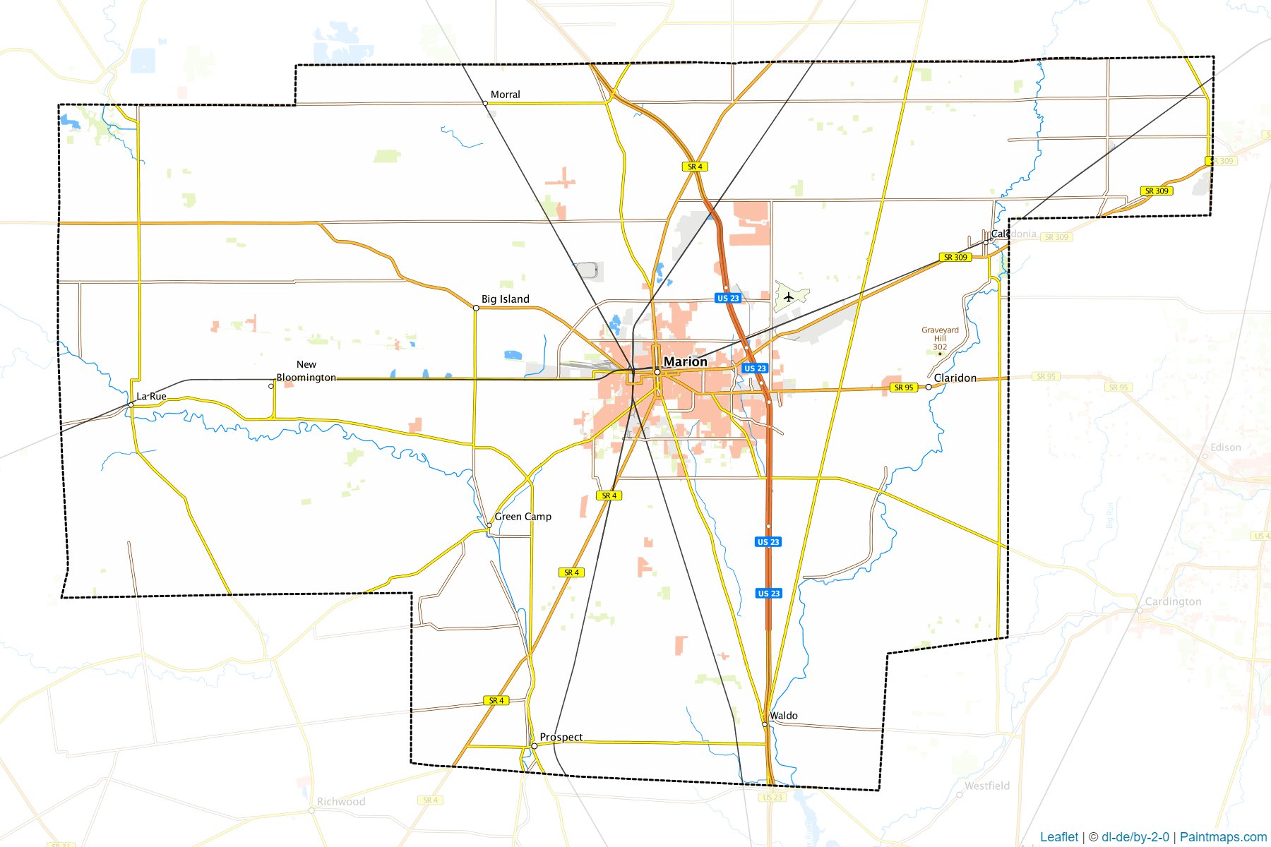 Muestras de recorte de mapas Marion (Ohio)-1