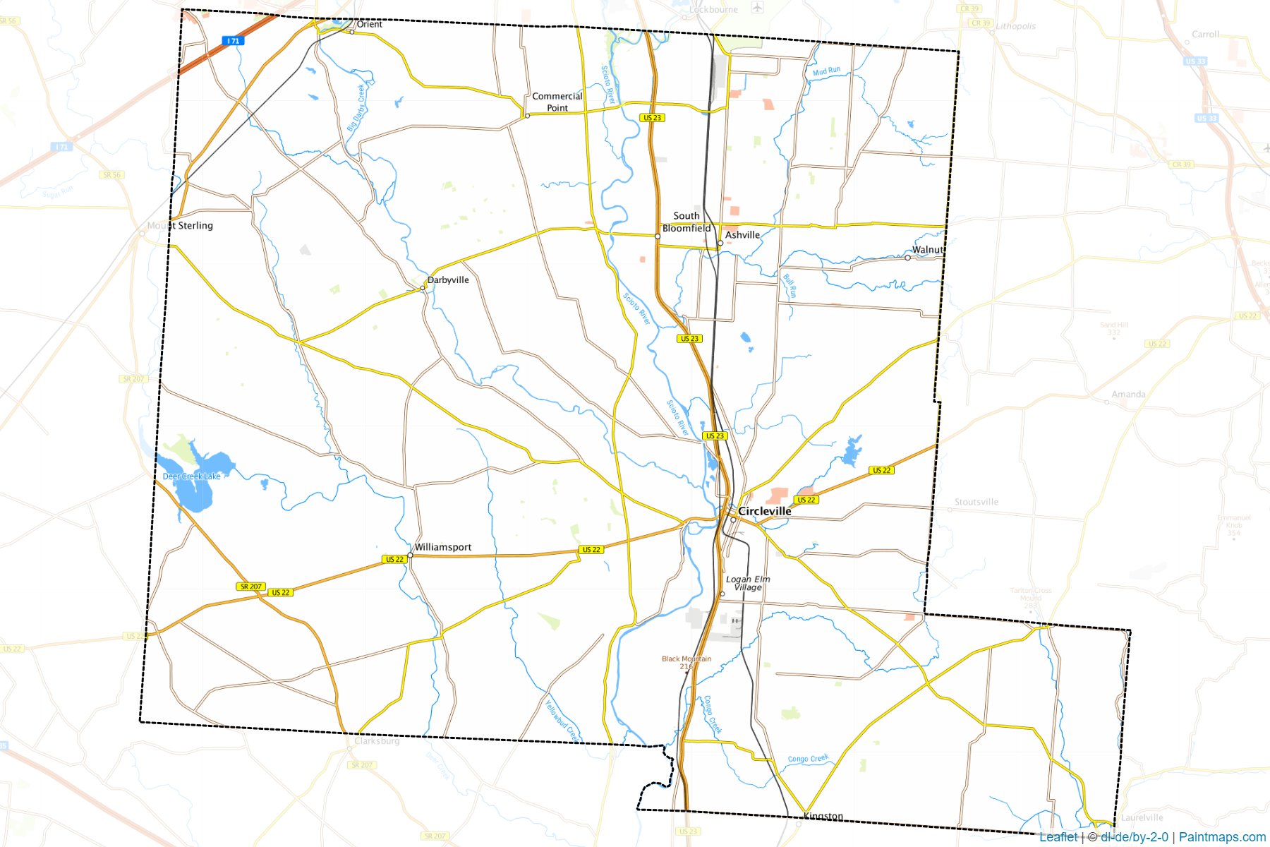 Pickaway (Ohio) Map Cropping Samples-1