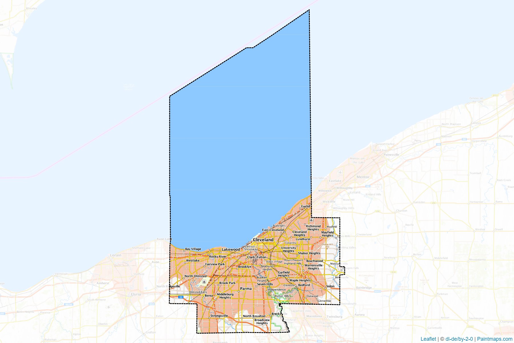 Cuyahoga County (Ohio) Haritası Örnekleri-1