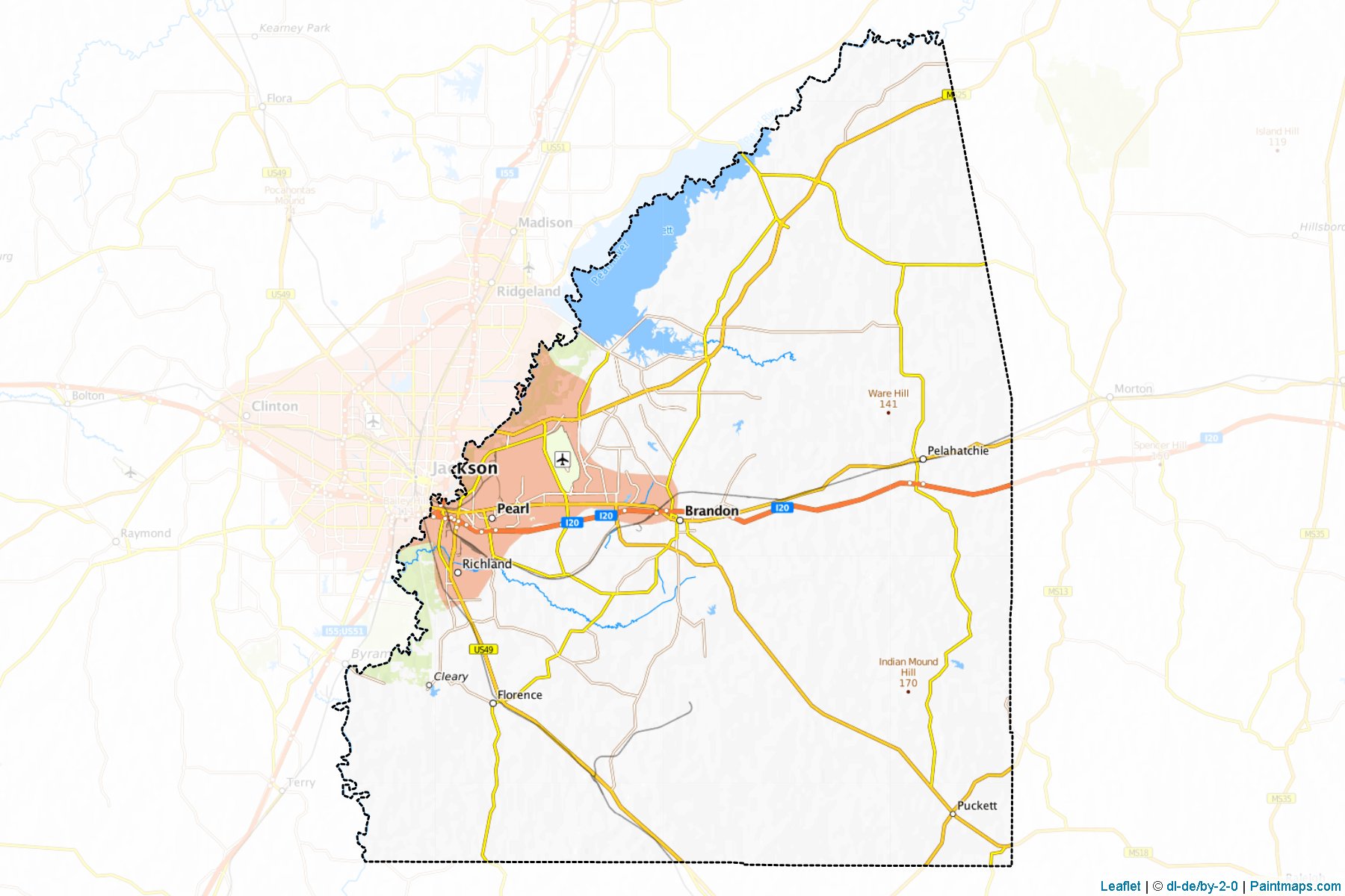 Muestras de recorte de mapas Rankin (Mississippi)-1