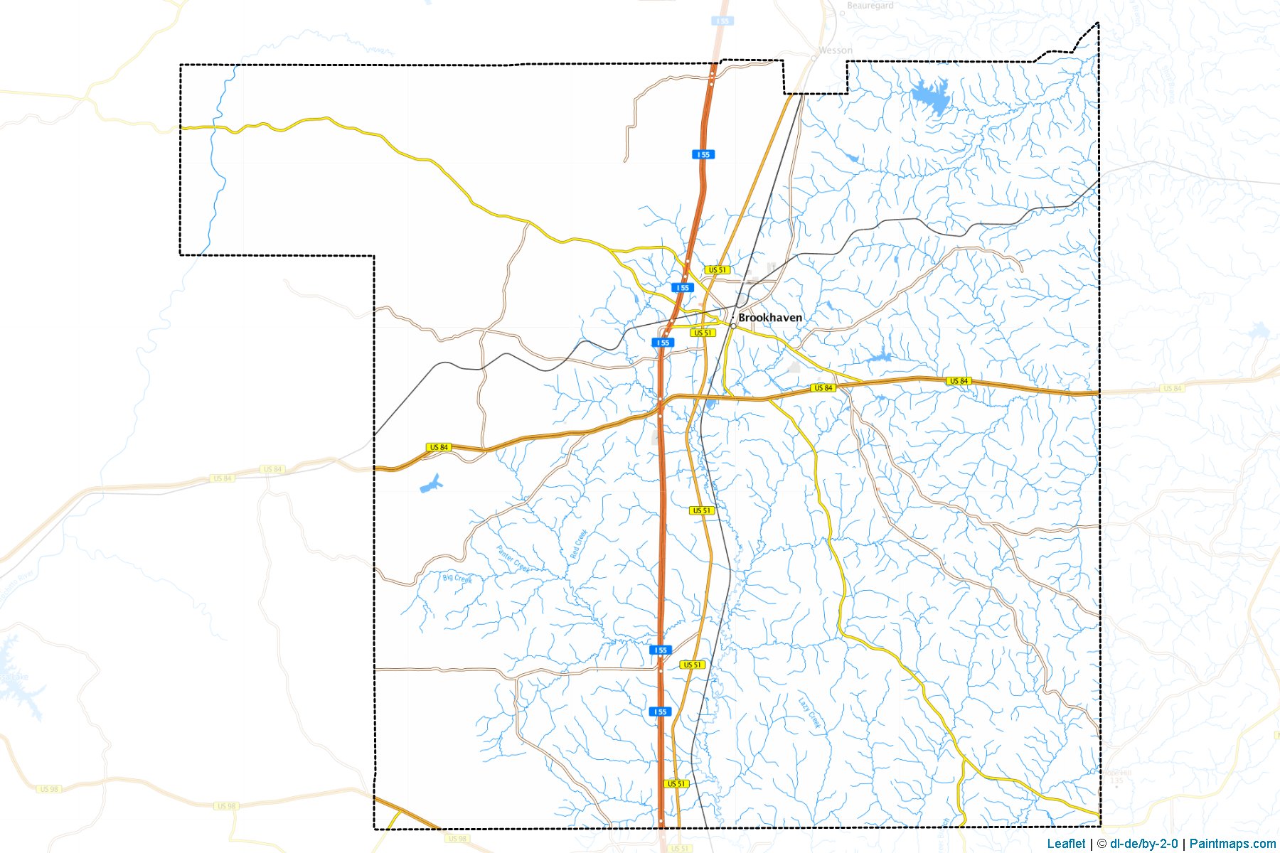 Muestras de recorte de mapas Lincoln (Mississippi)-1