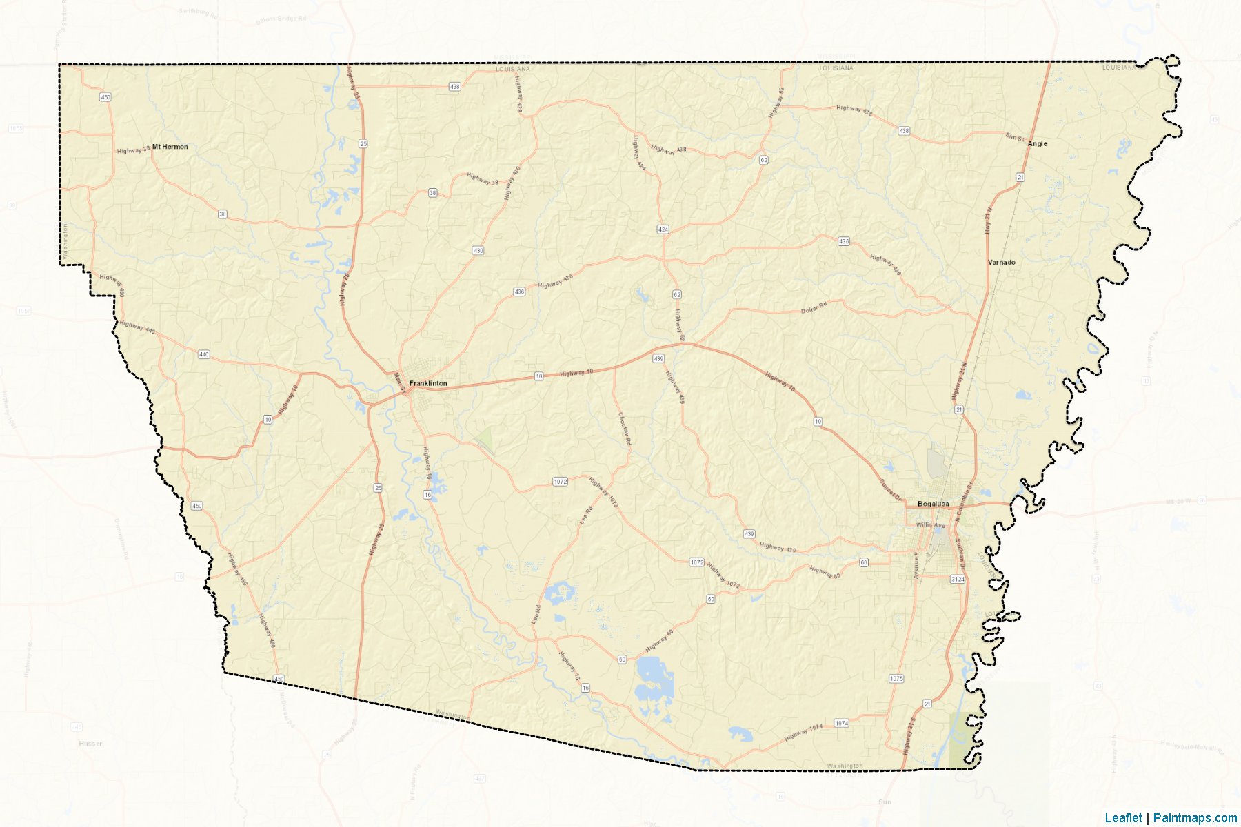 Washington (Louisiana) Map Cropping Samples-2