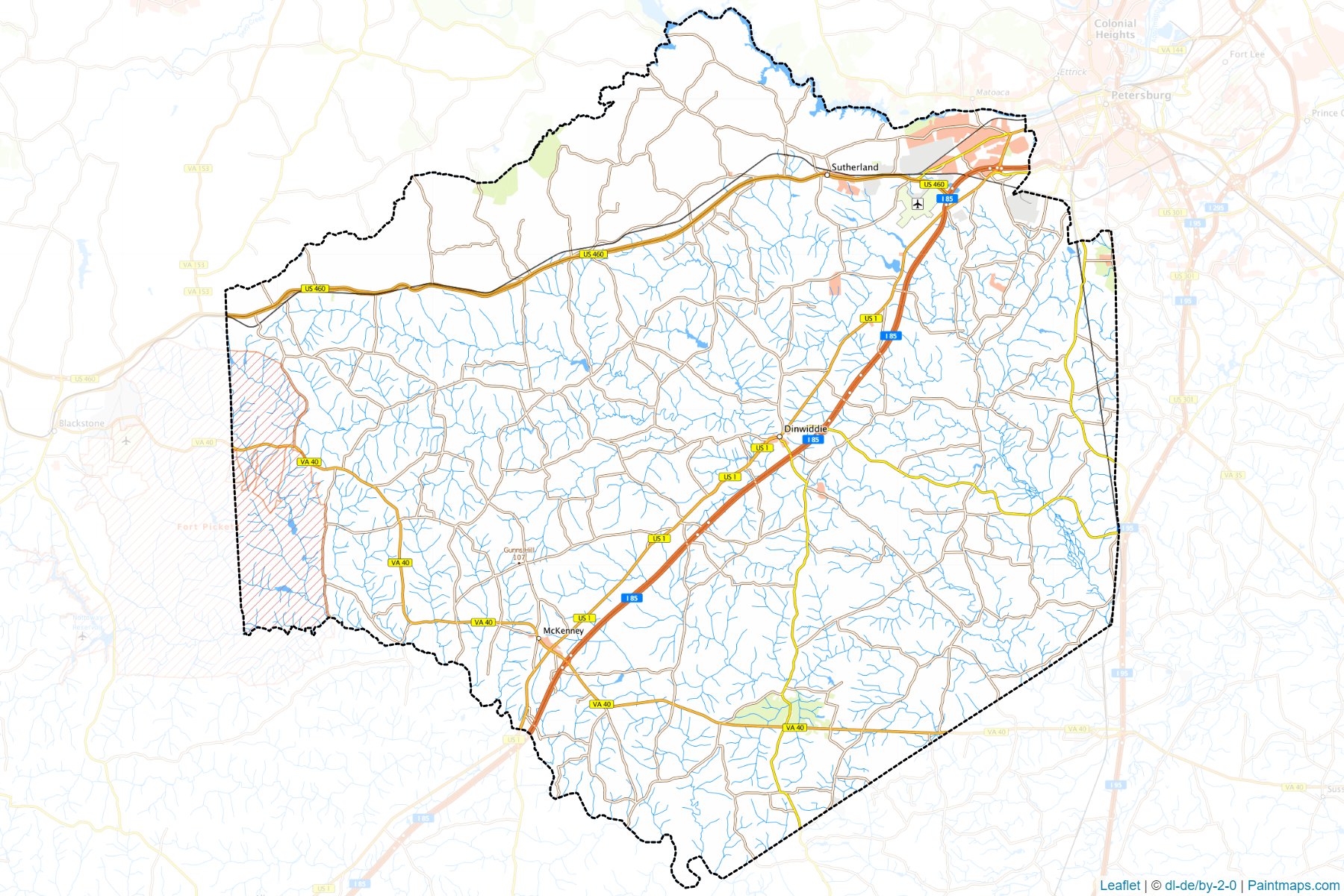 Dinwiddie (Virginia) Map Cropping Samples-1