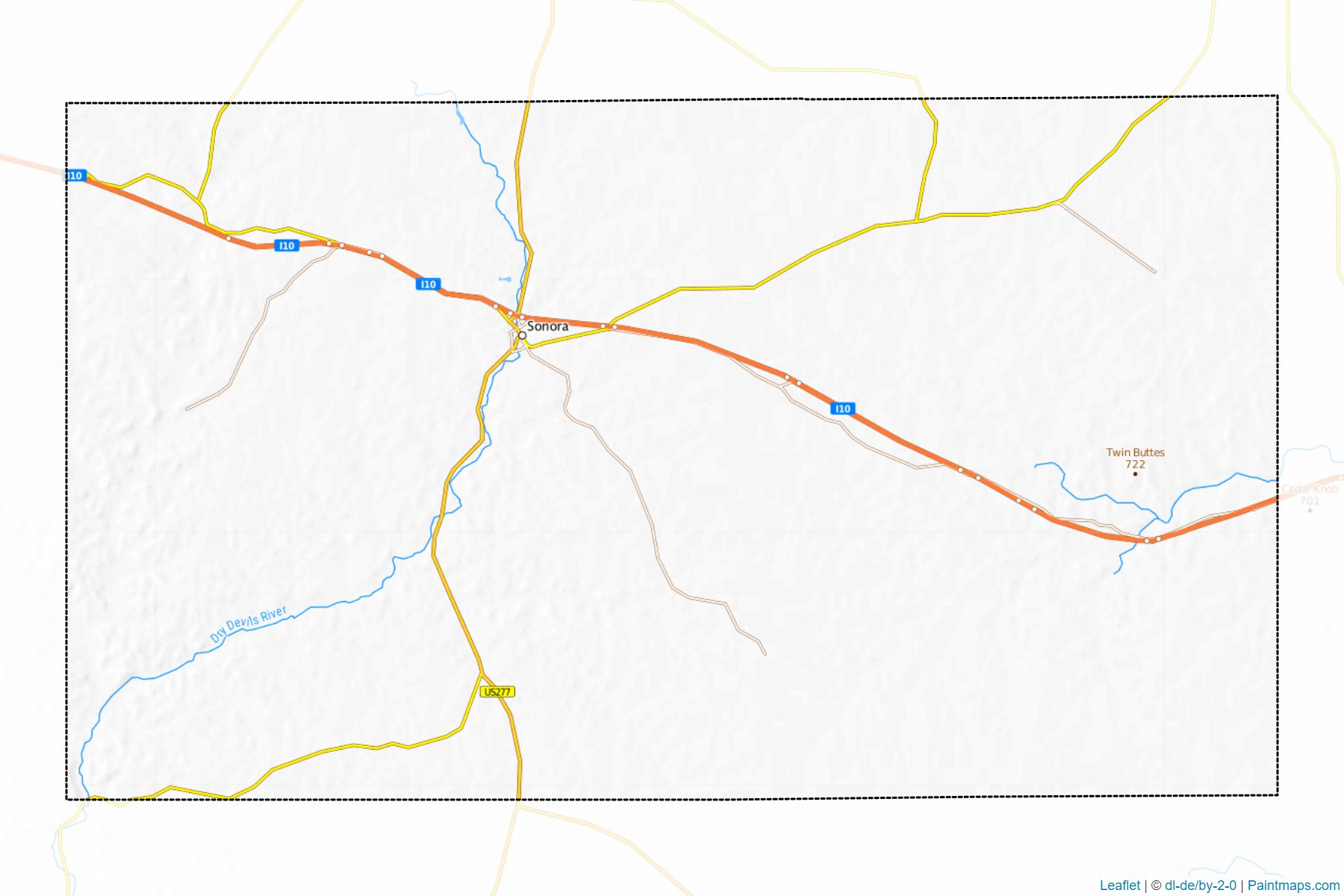 Muestras de recorte de mapas Sutton (Texas)-1