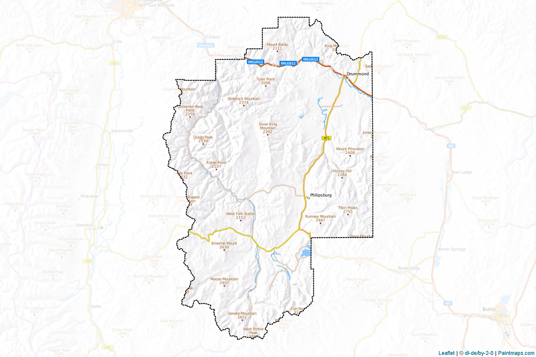 Granite (Montana) Map Cropping Samples-1