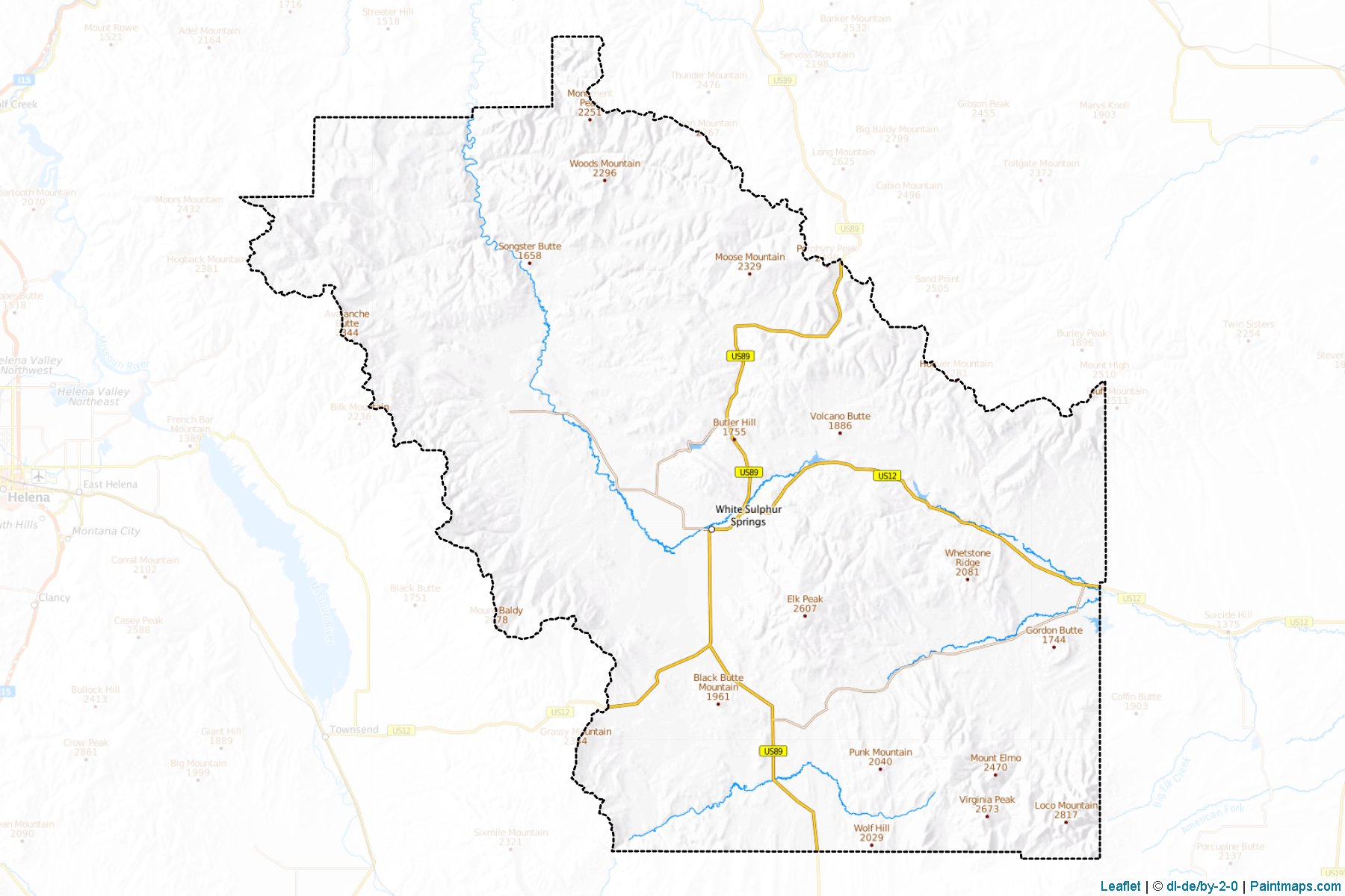 Muestras de recorte de mapas Meagher (Montana)-1