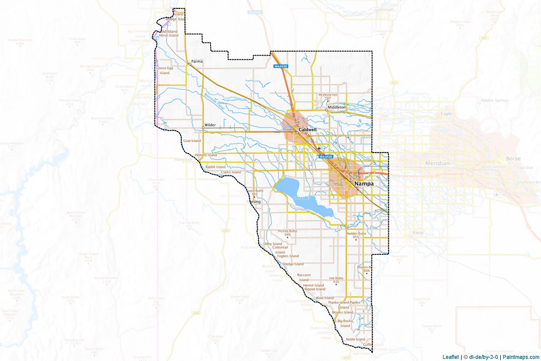 Canyon (Idaho) Map Cropping Samples-1