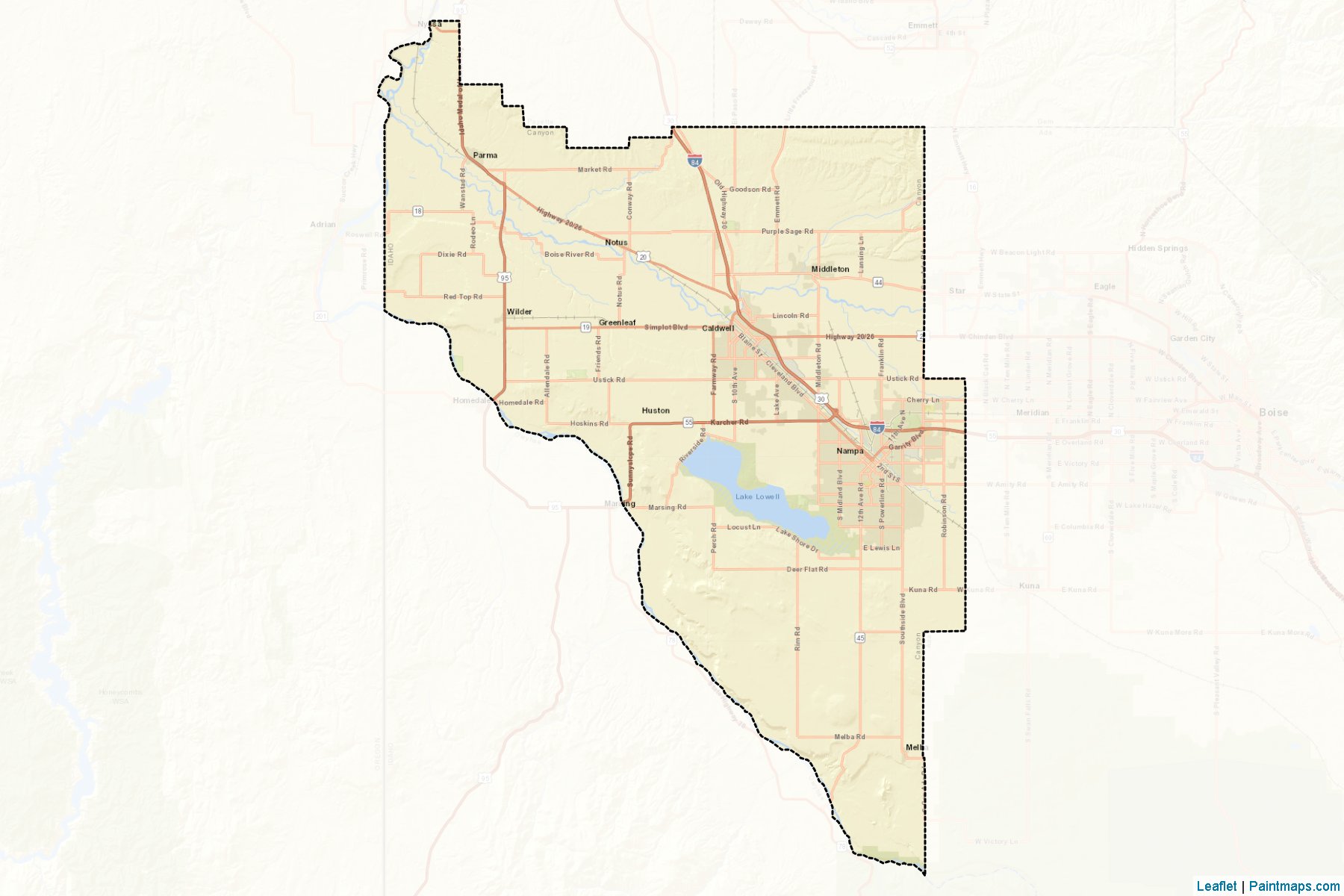 Canyon (Idaho) Map Cropping Samples-2